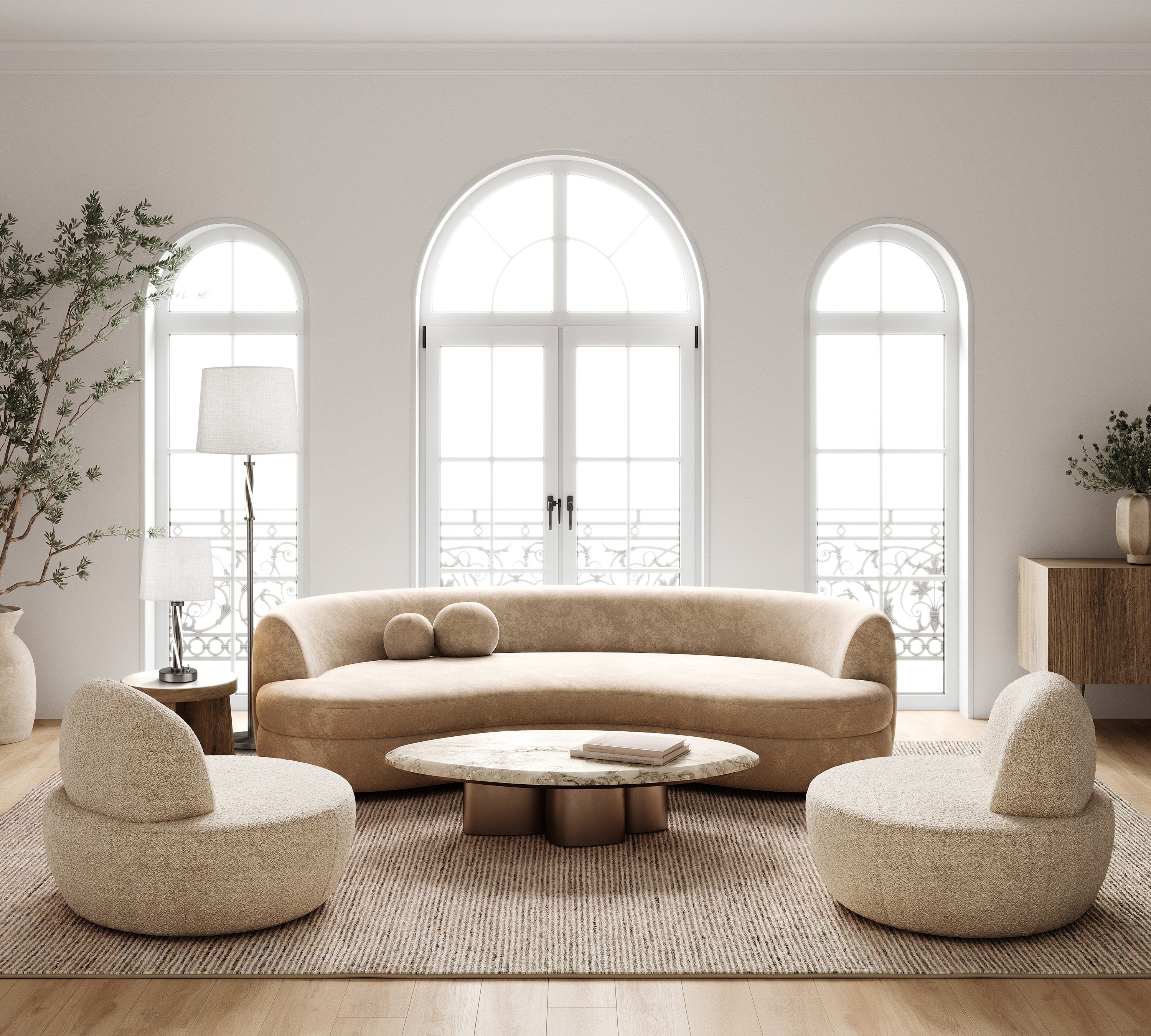 Searchlight Vauxhall Single Floor Lamp, Satin Silver, White, Grey