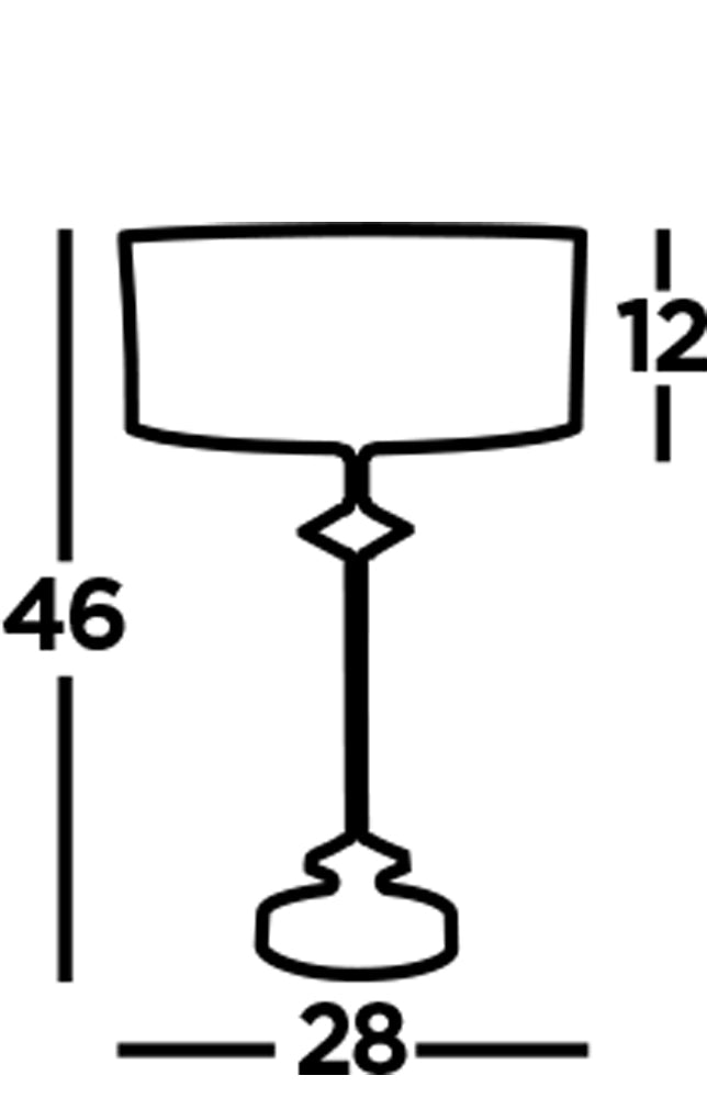 Searchlight Odsey Table Lamp - Black & Chrome