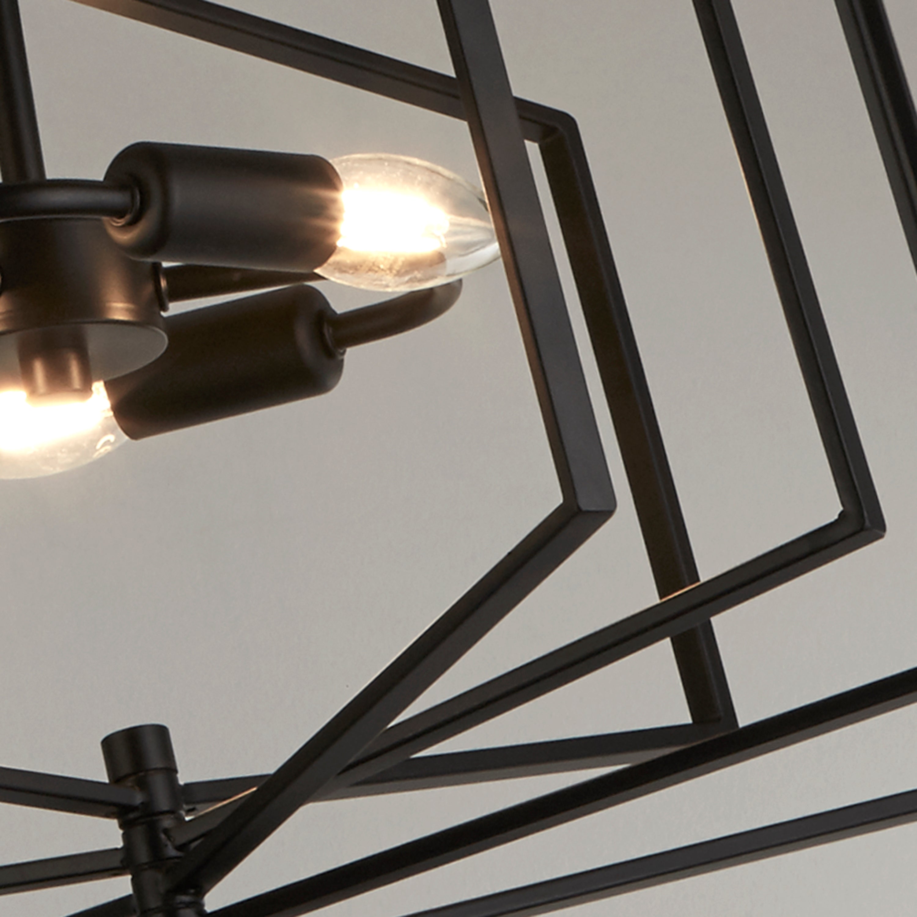 Searchlight Simpson 3 Light Large Ceiling Pendant - Matt Black