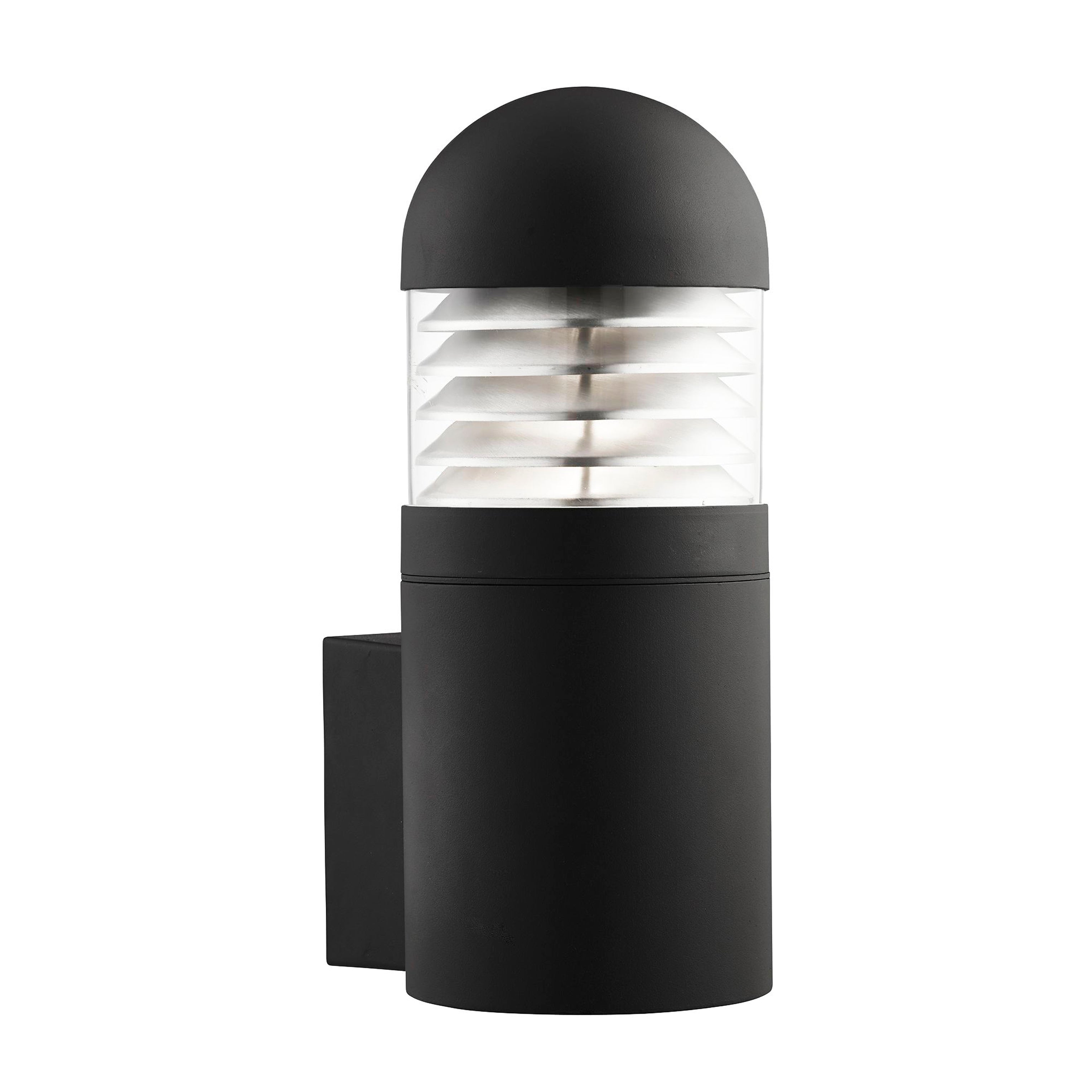 Searchlight Burnall Outdoor Wall Light - Black with Polycarbonate Diffuser