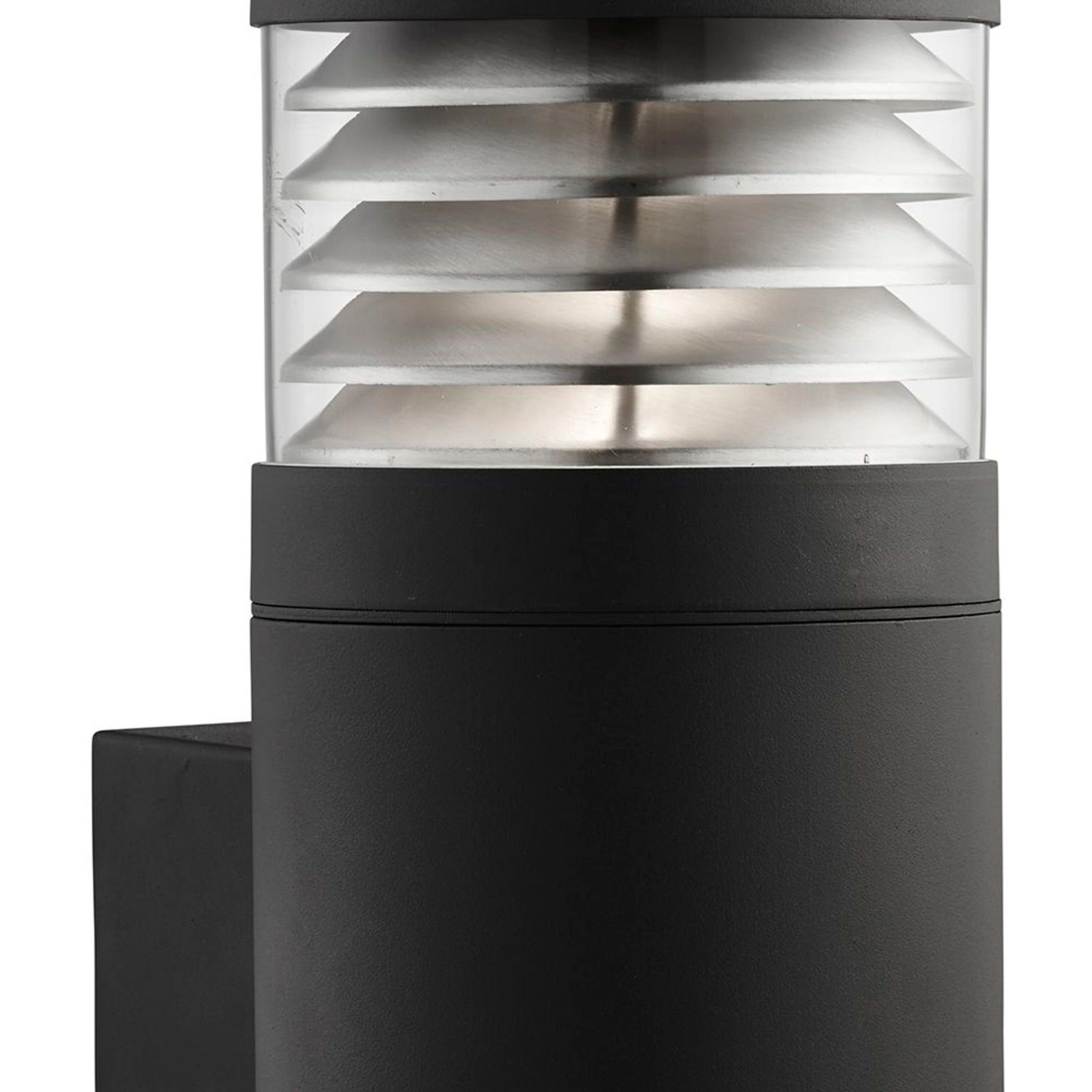 Searchlight Burnall Outdoor Wall Light - Black with Polycarbonate Diffuser