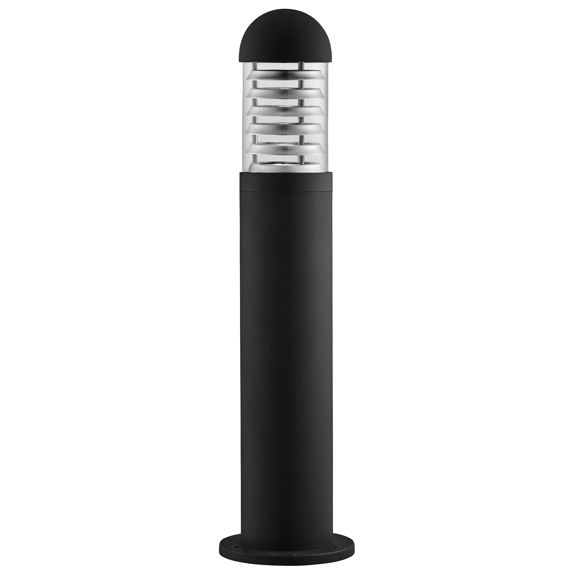 Searchlight Burnall 60cm Outdoor Bollard - Black Aluminium & Clear Diffuser