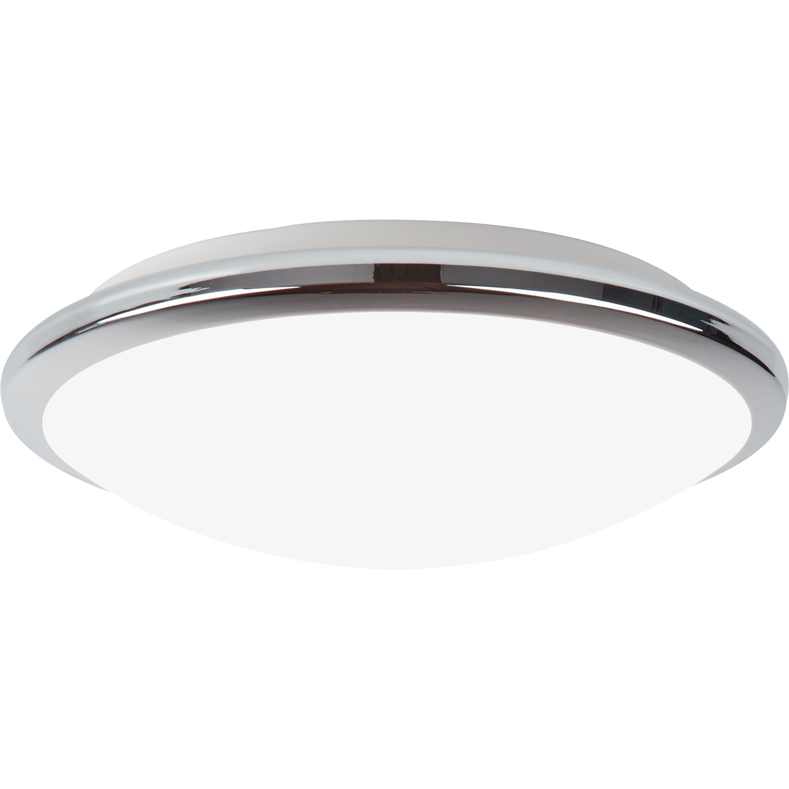 Searchlight IP44 Chrome LED Flush Light With Frosted Glass Shade