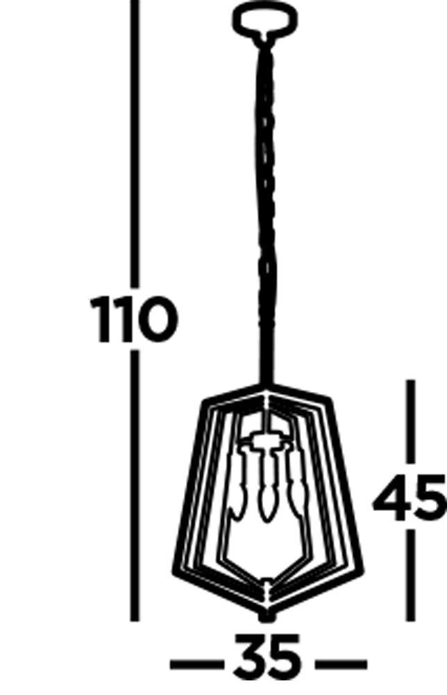 Searchlight Simpson 3 Light Ceiling Pendant - Matt Black