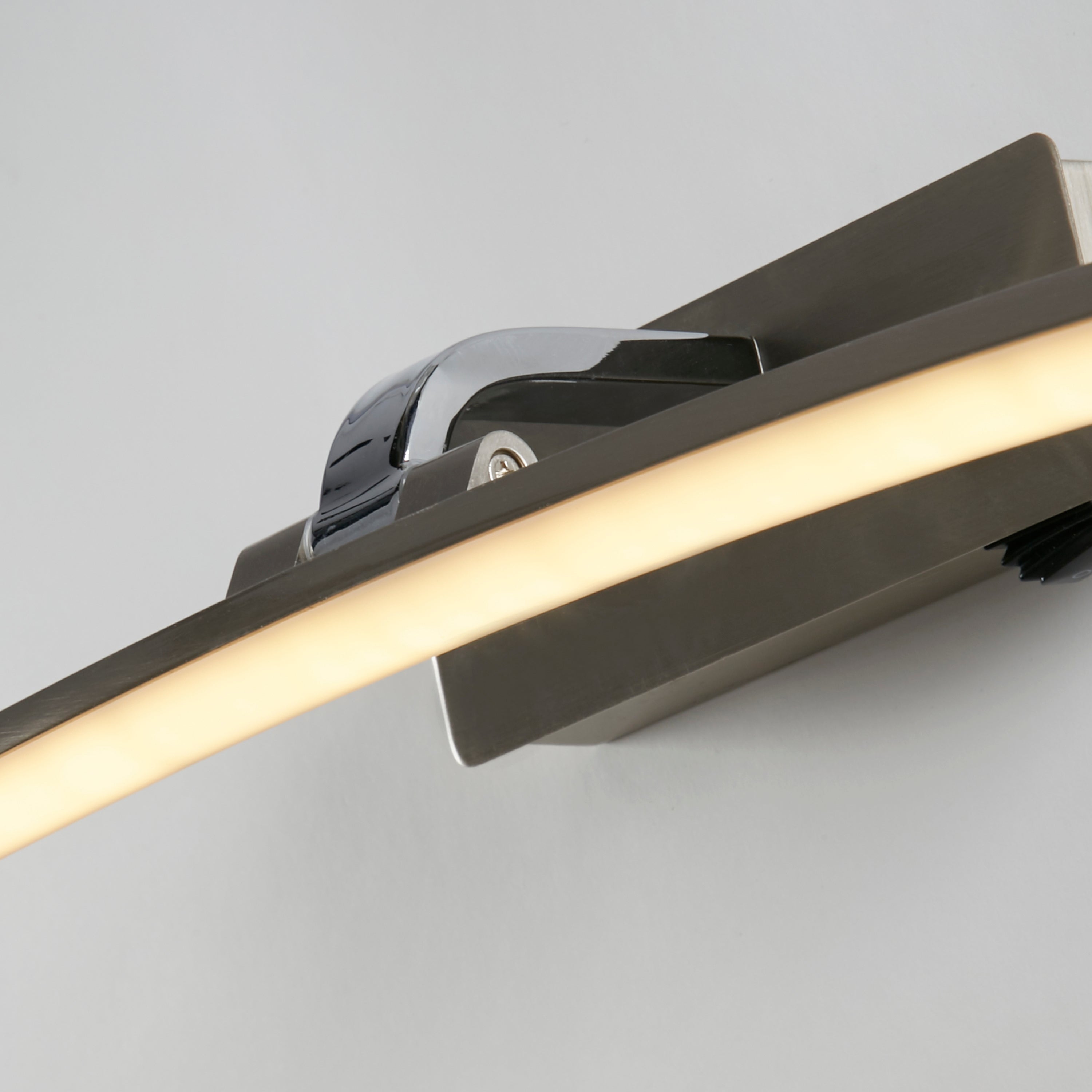 Searchlight Samuel 50cm Picture Light - Satin Silver & Polished Chrome