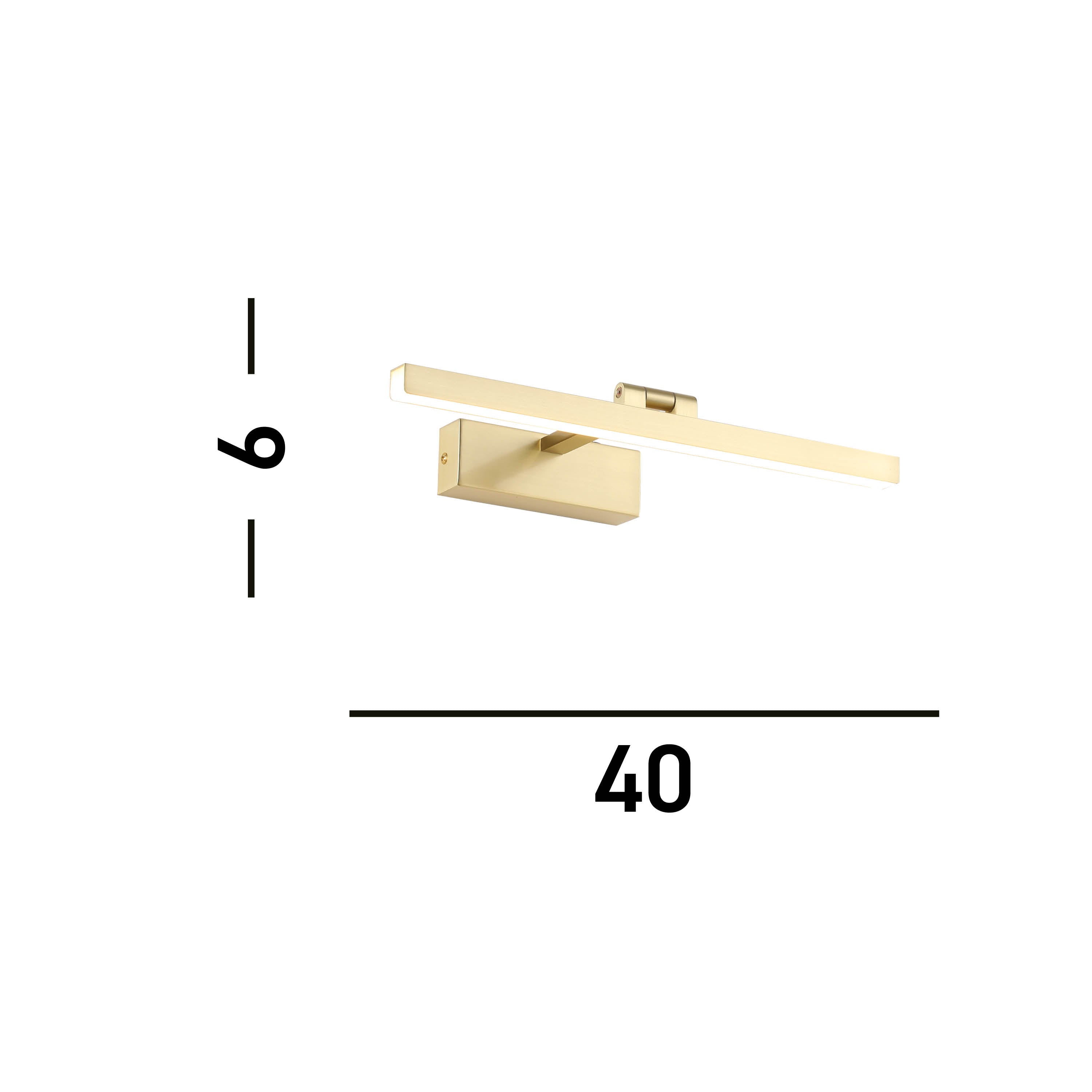 Searchlight Cedar Picture Light - Satin Brass