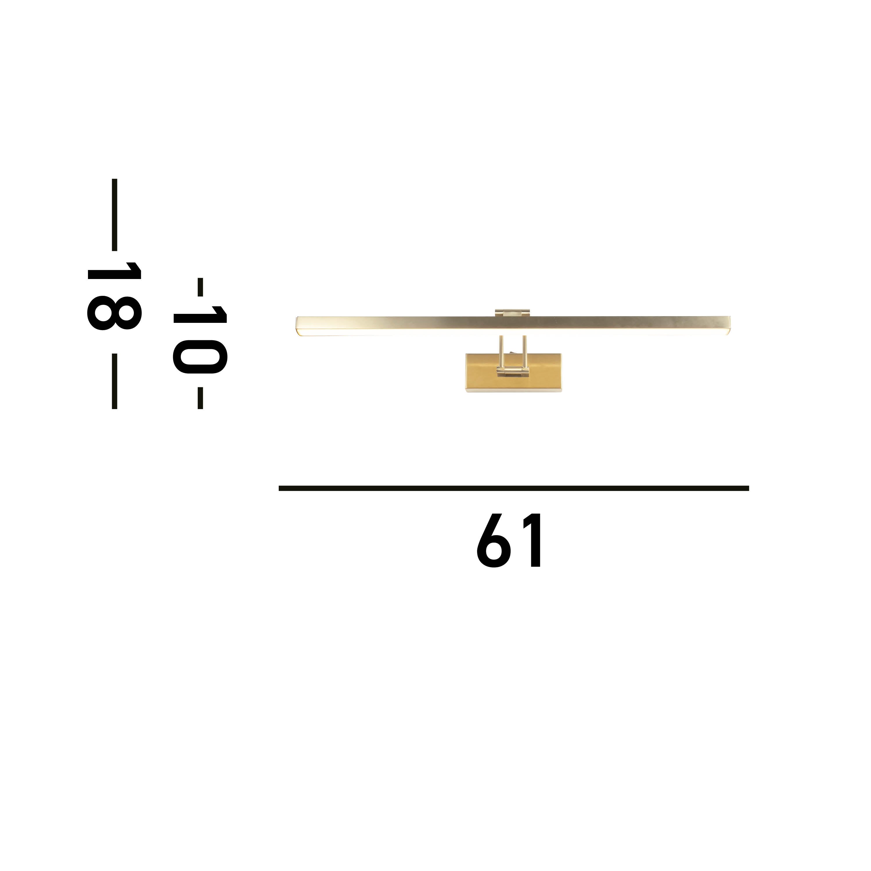 Searchlight Raleigh 605mm Picture Light - Satin Brass