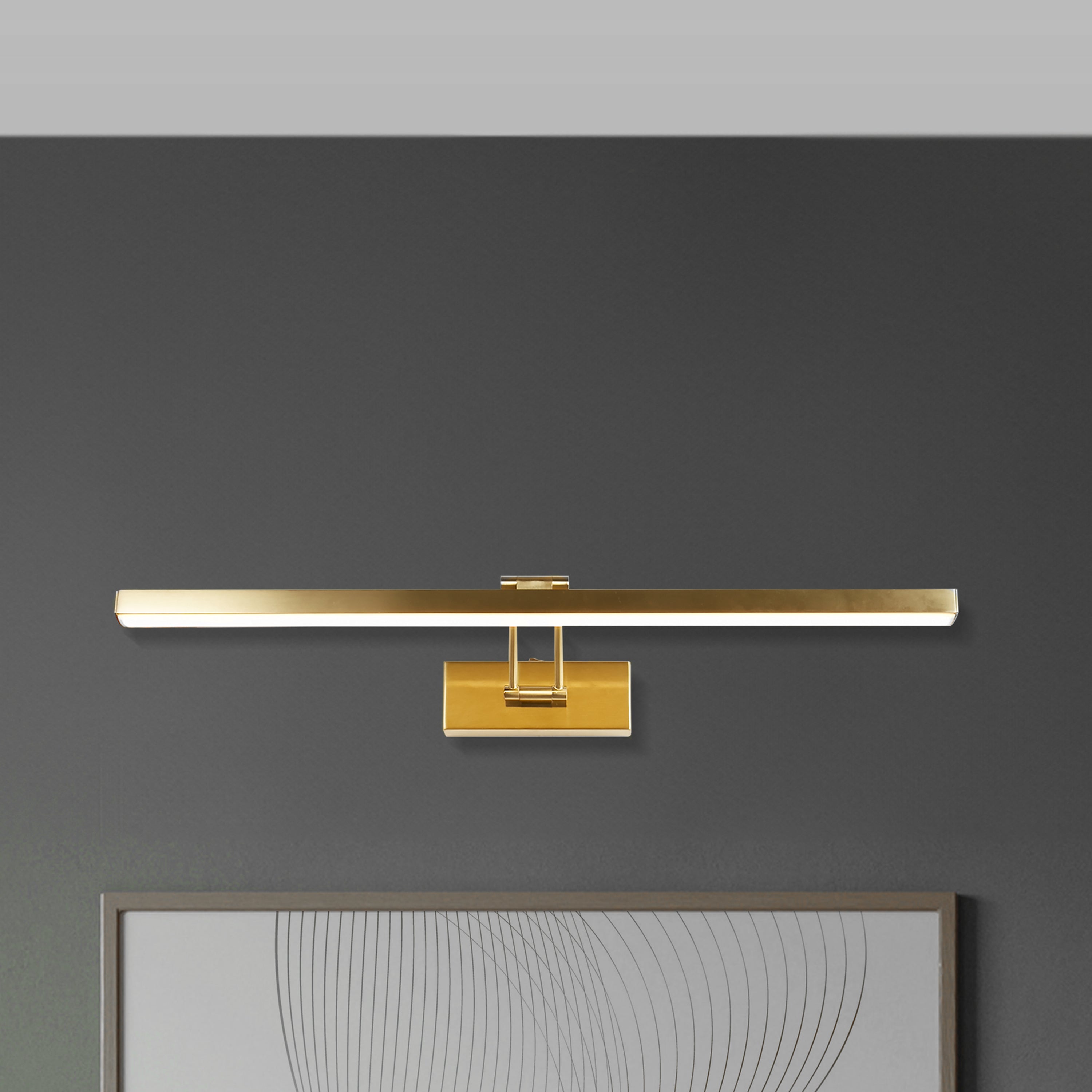 Searchlight Raleigh 605mm Picture Light - Satin Brass