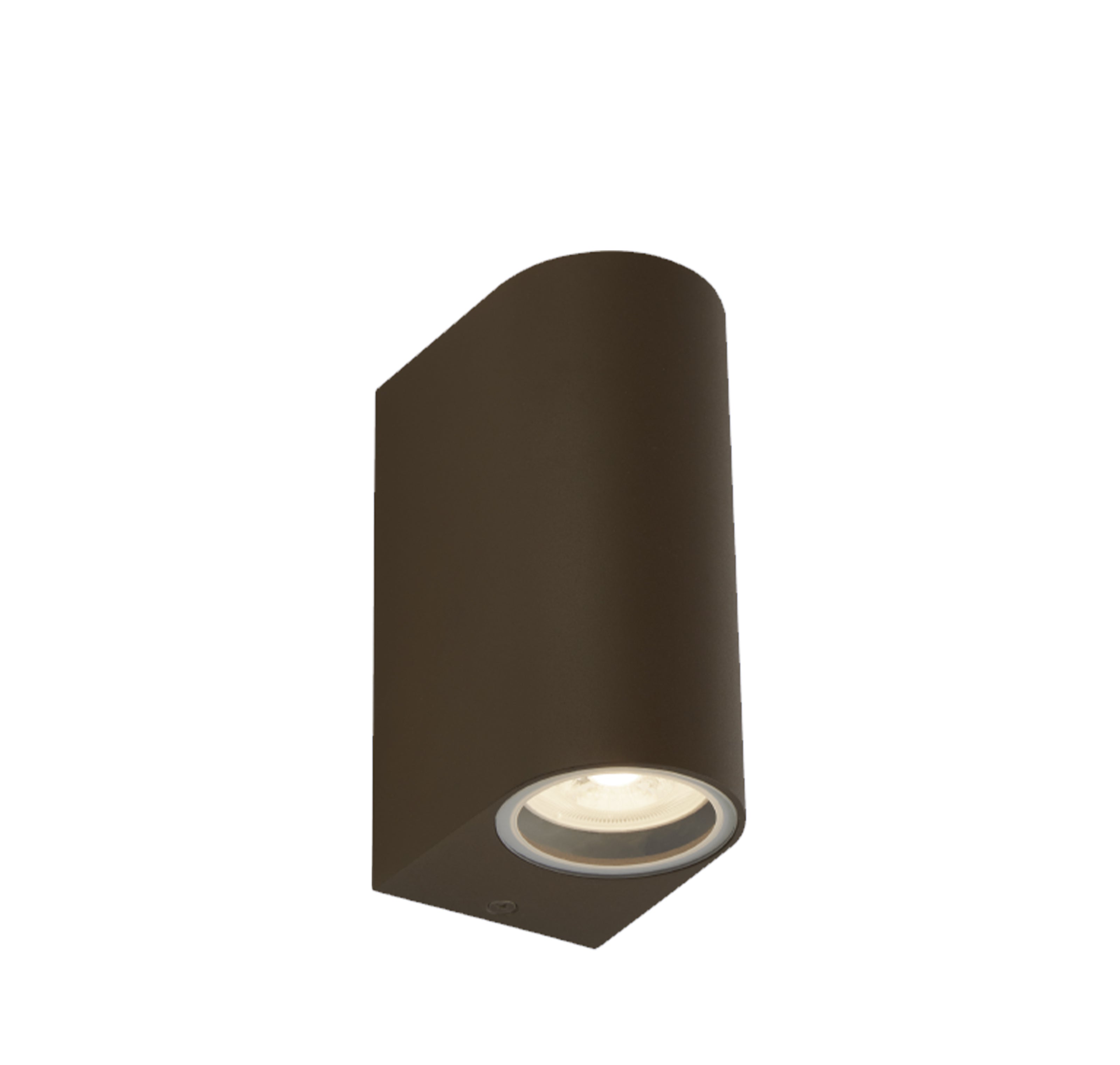 Searchlight Eaton Outdoor 2 Light Wall Light - Rustic Brown, Clear & Frosted