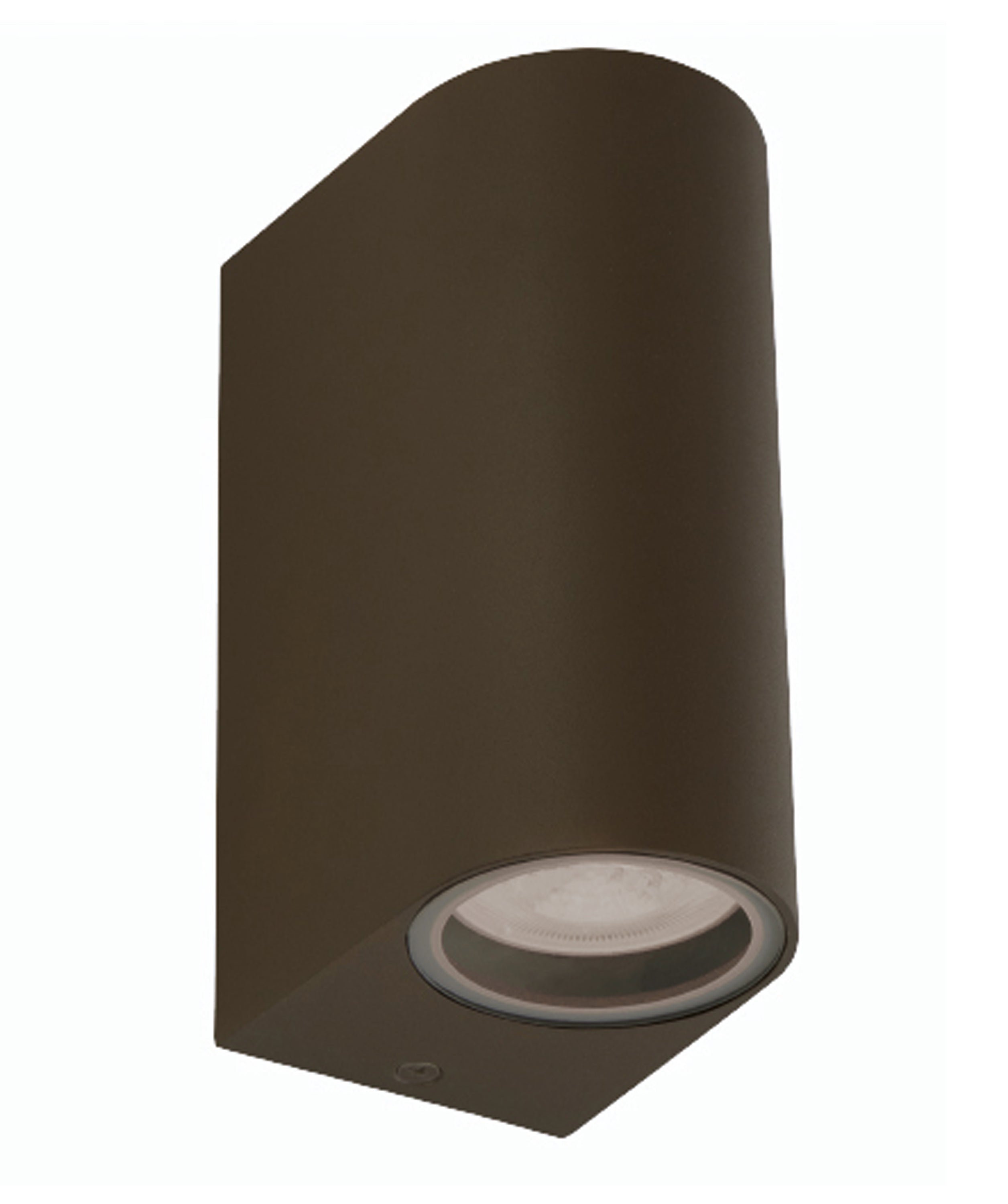 Searchlight Eaton Outdoor 2 Light Wall Light - Rustic Brown, Clear & Frosted