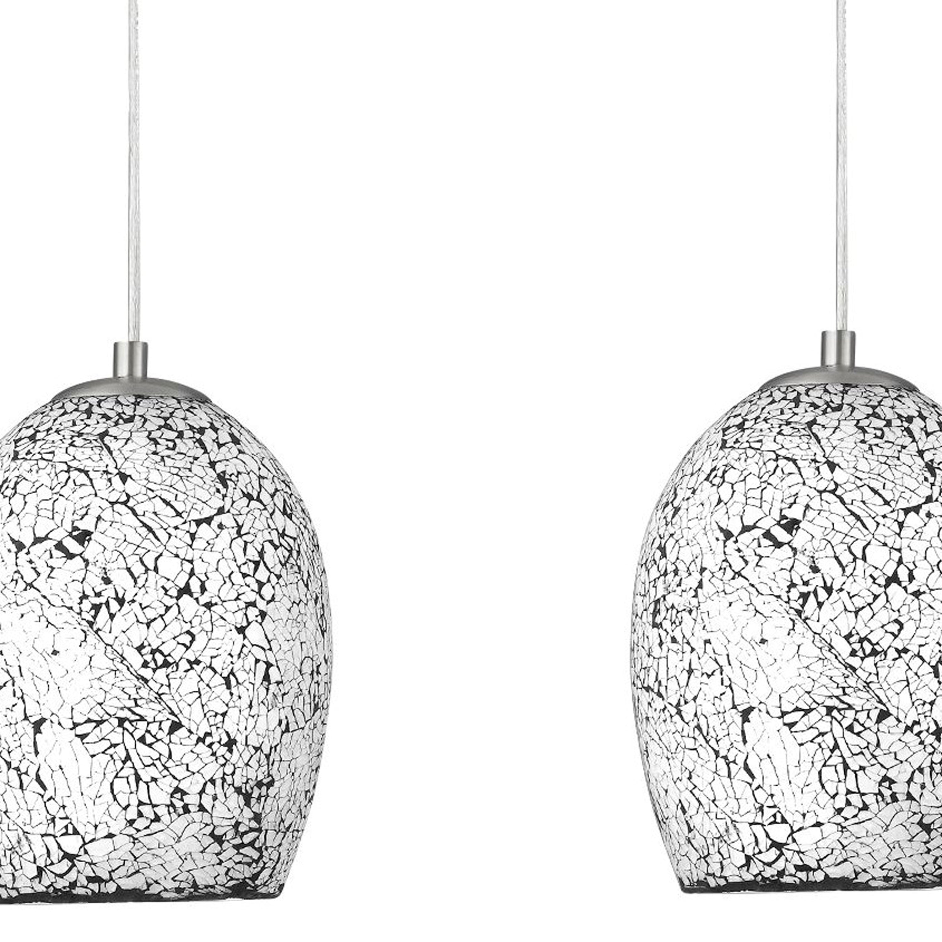 Searchlight Celia - 3 Light White Glass Pendant
