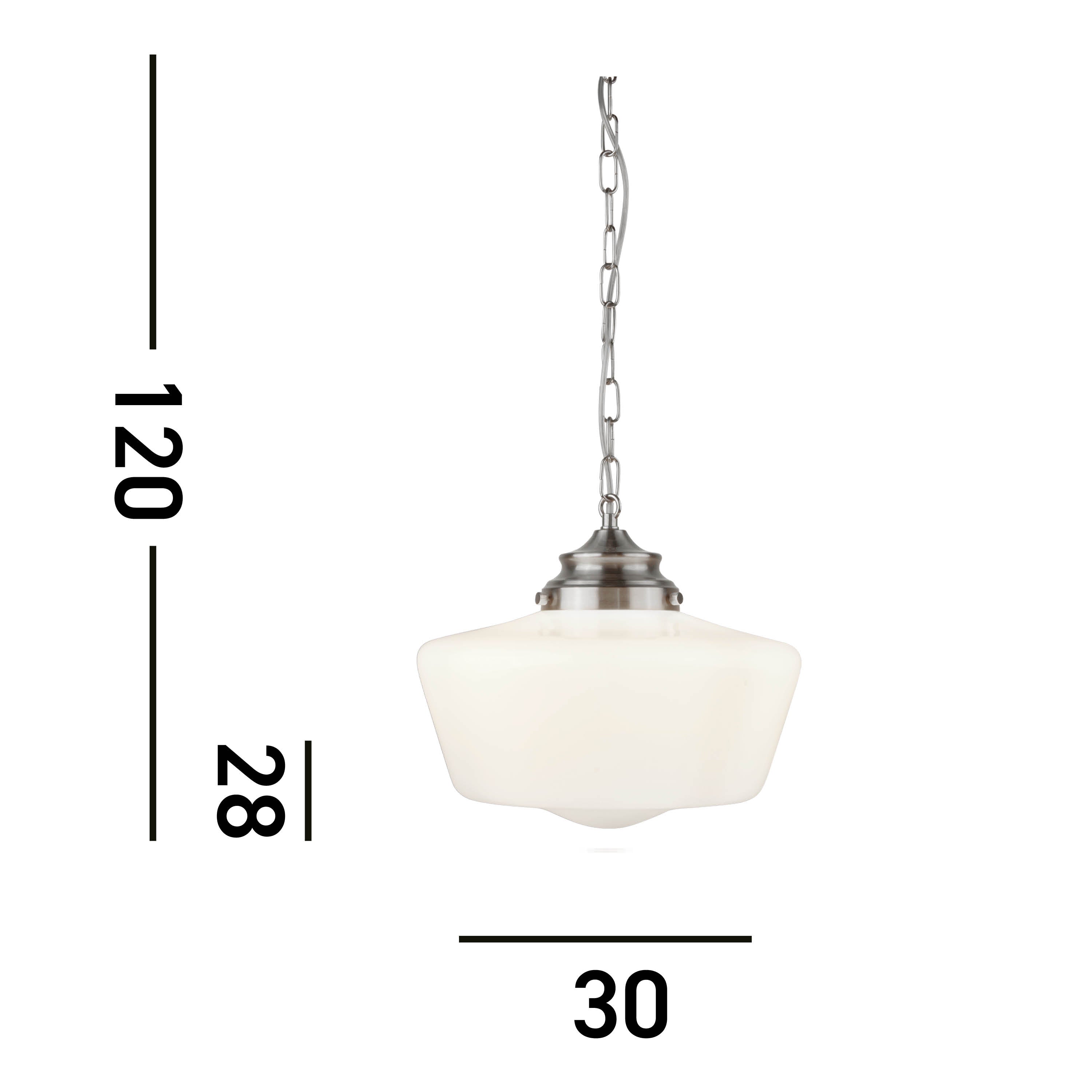 Searchlight Sandhill White Pendant With Opal Glass IP44