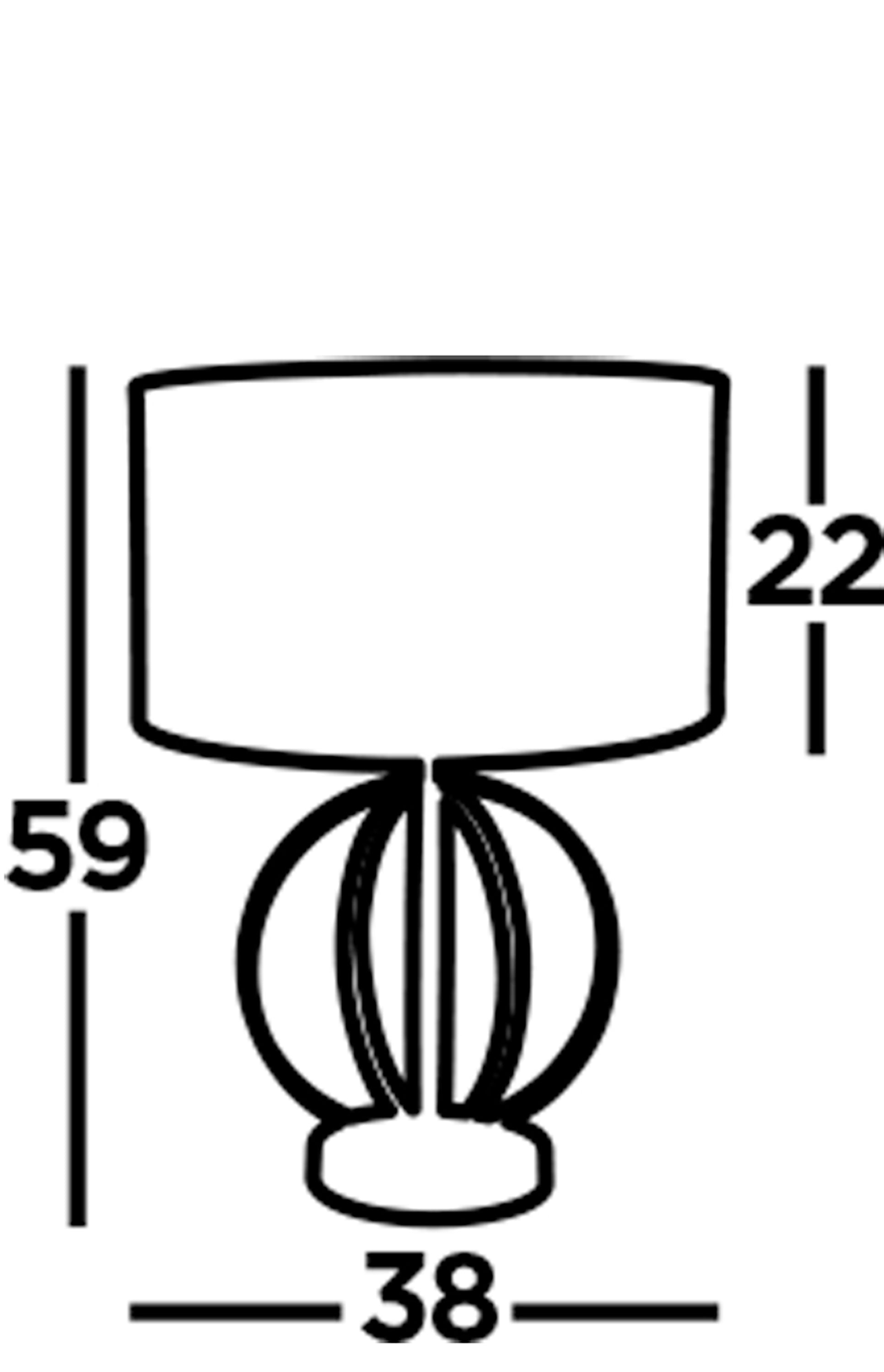 Searchlight Hampton Table Lamp - Black & Gold