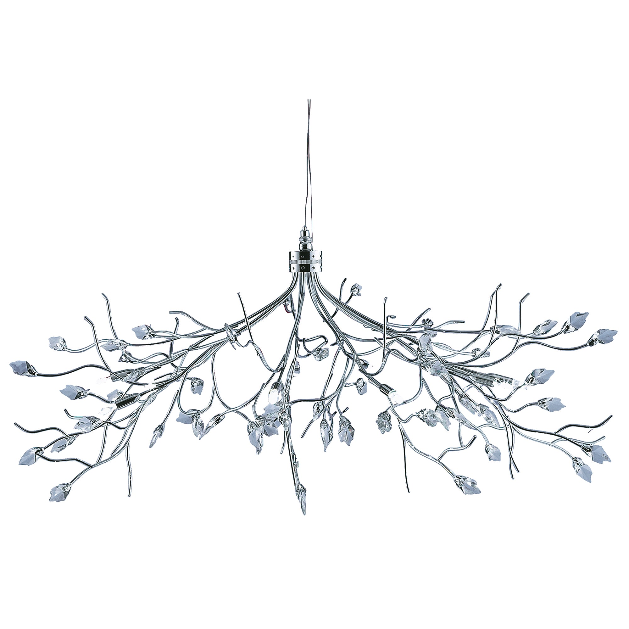 Searchlight Arkwright 8 Light Pendant - Chrome & Acid Glass