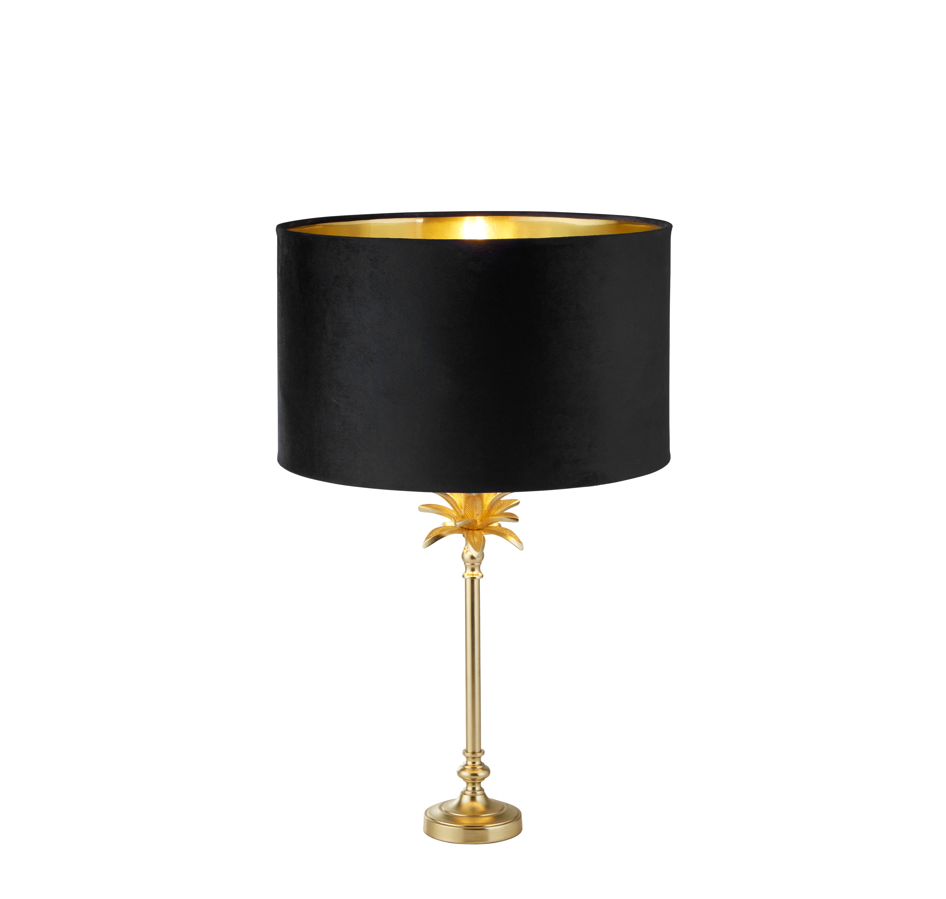 Searchlight Paisley Table Lamp Base - Satin Brass & Black - Base Only