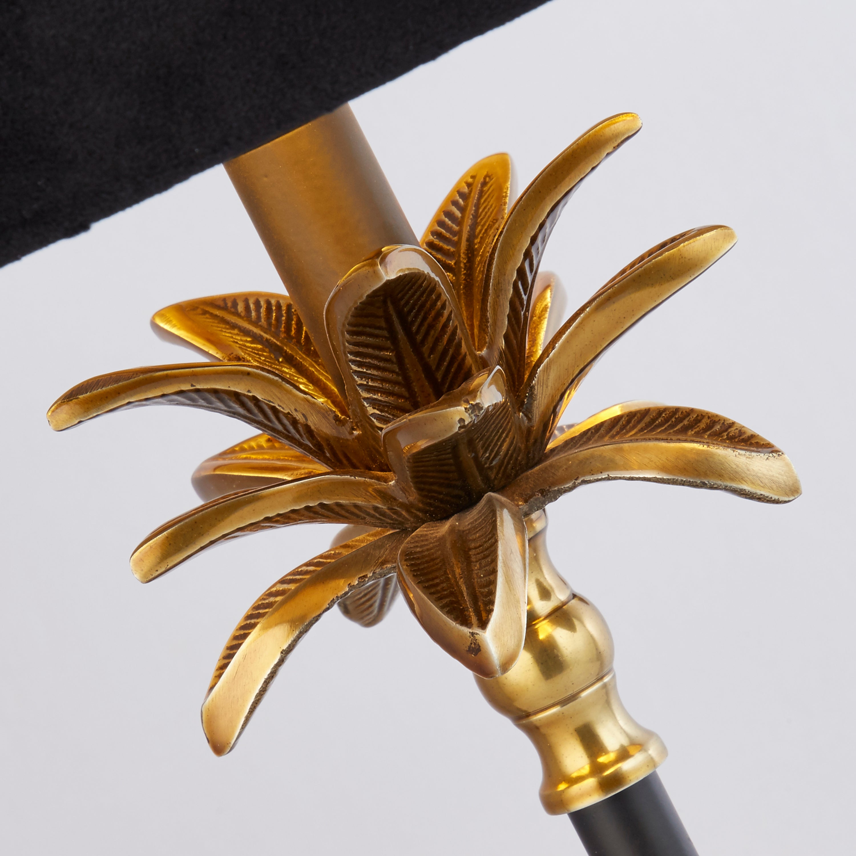 Searchlight Paisley Table Lamp Base - Satin Brass & Black - Base Only