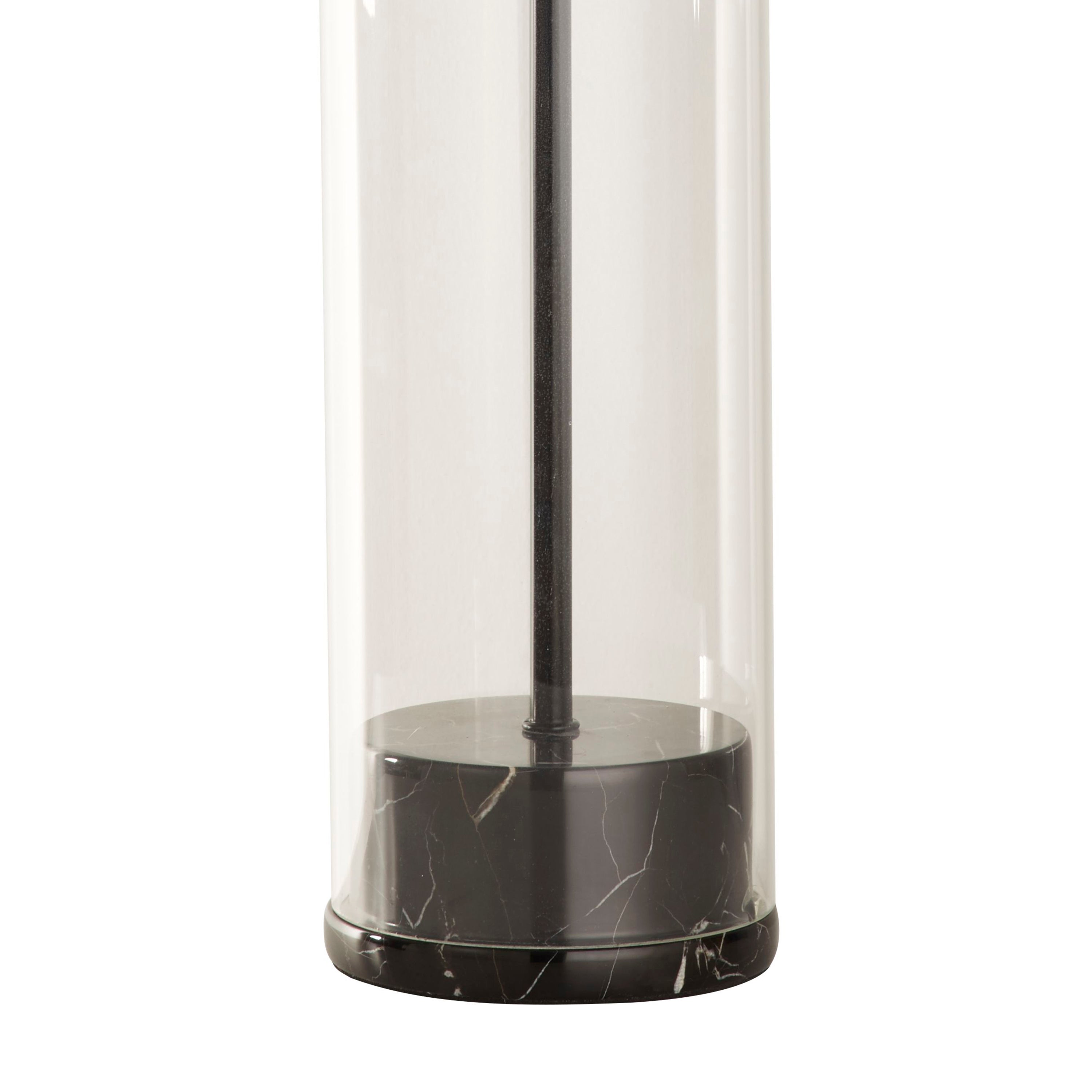 Searchlight Owen Table Lamp Base - Black, Marble & Glass - Base Only