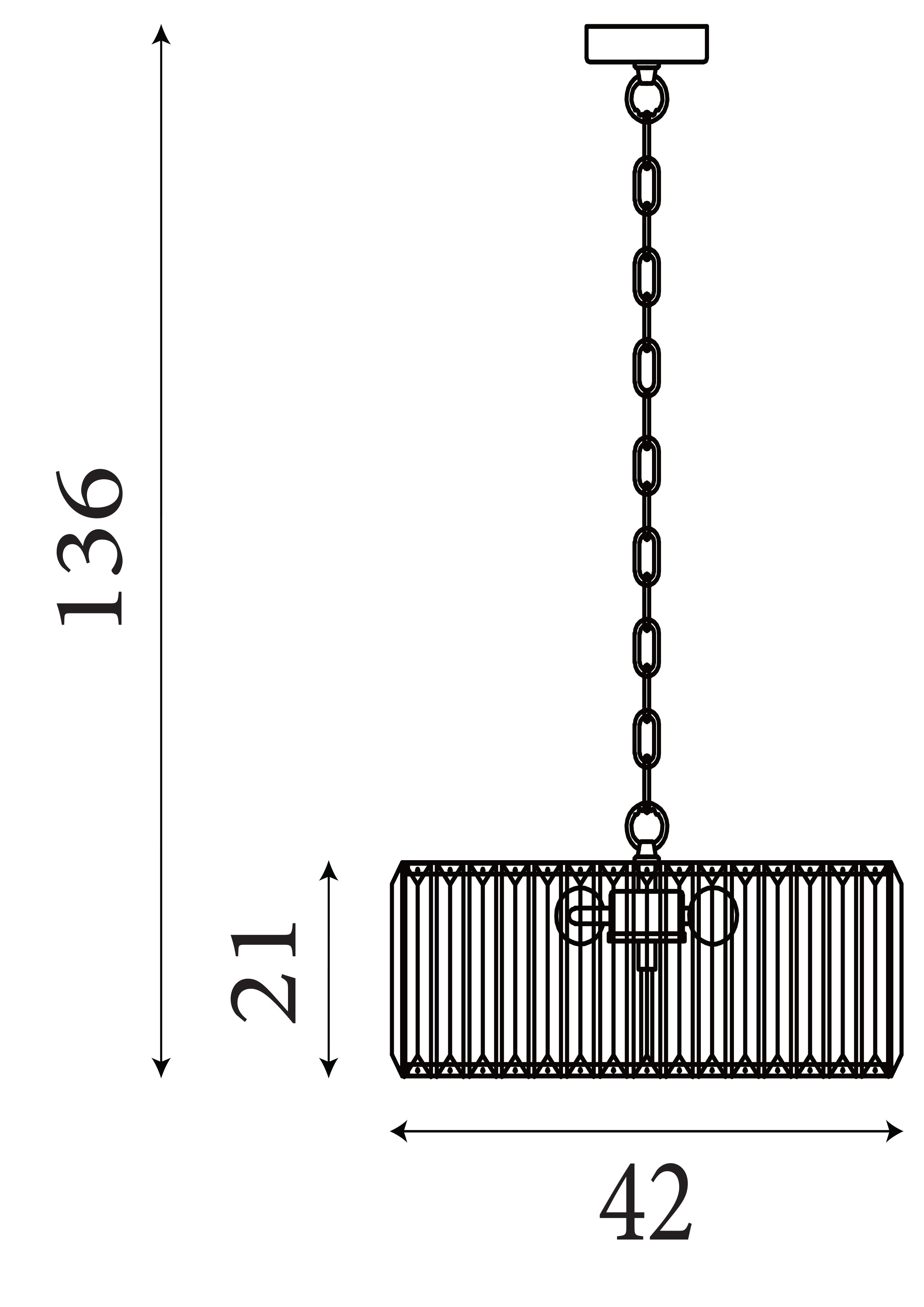 Searchlight Cameron 4 Light Pendant/Semi-Flush- Amber, Smoke & Clear Crystal
