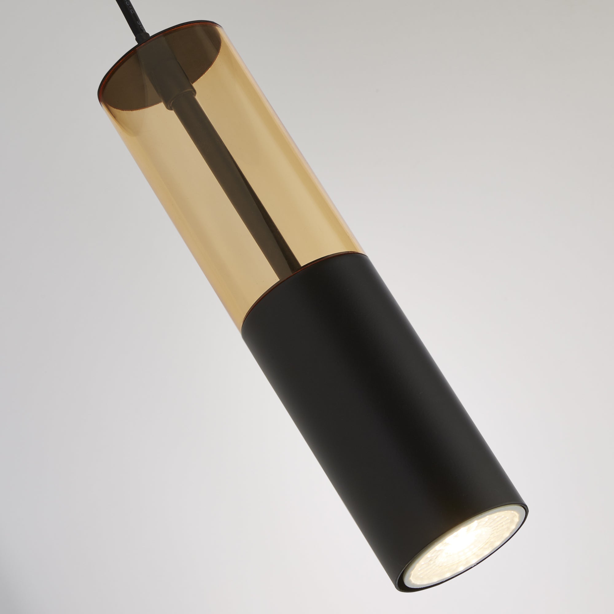 Searchlight Maud Ceiling Pendant - Amber Acrylic & Black