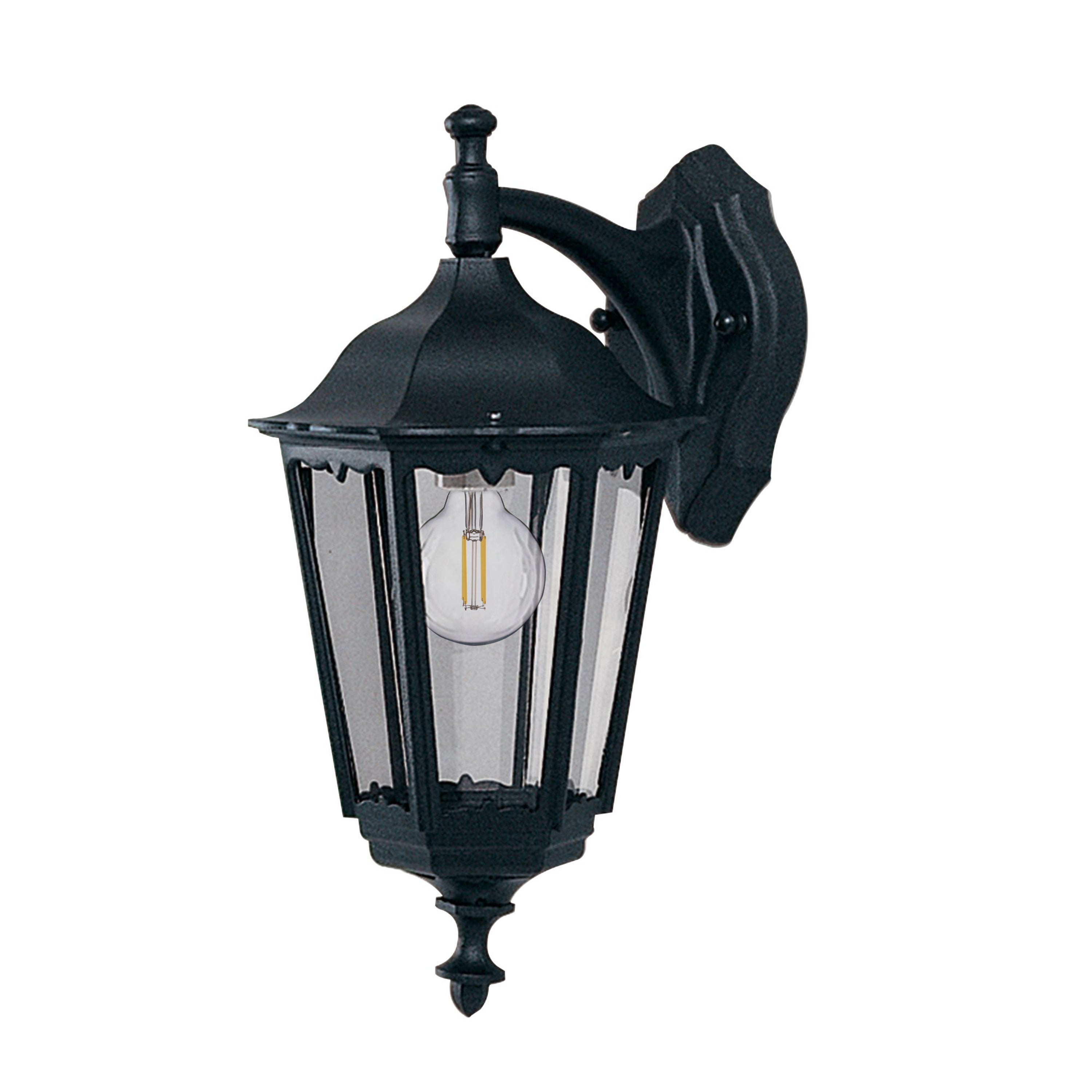 Searchlight Acton Outdoor Down Wall Light - Black - IP44