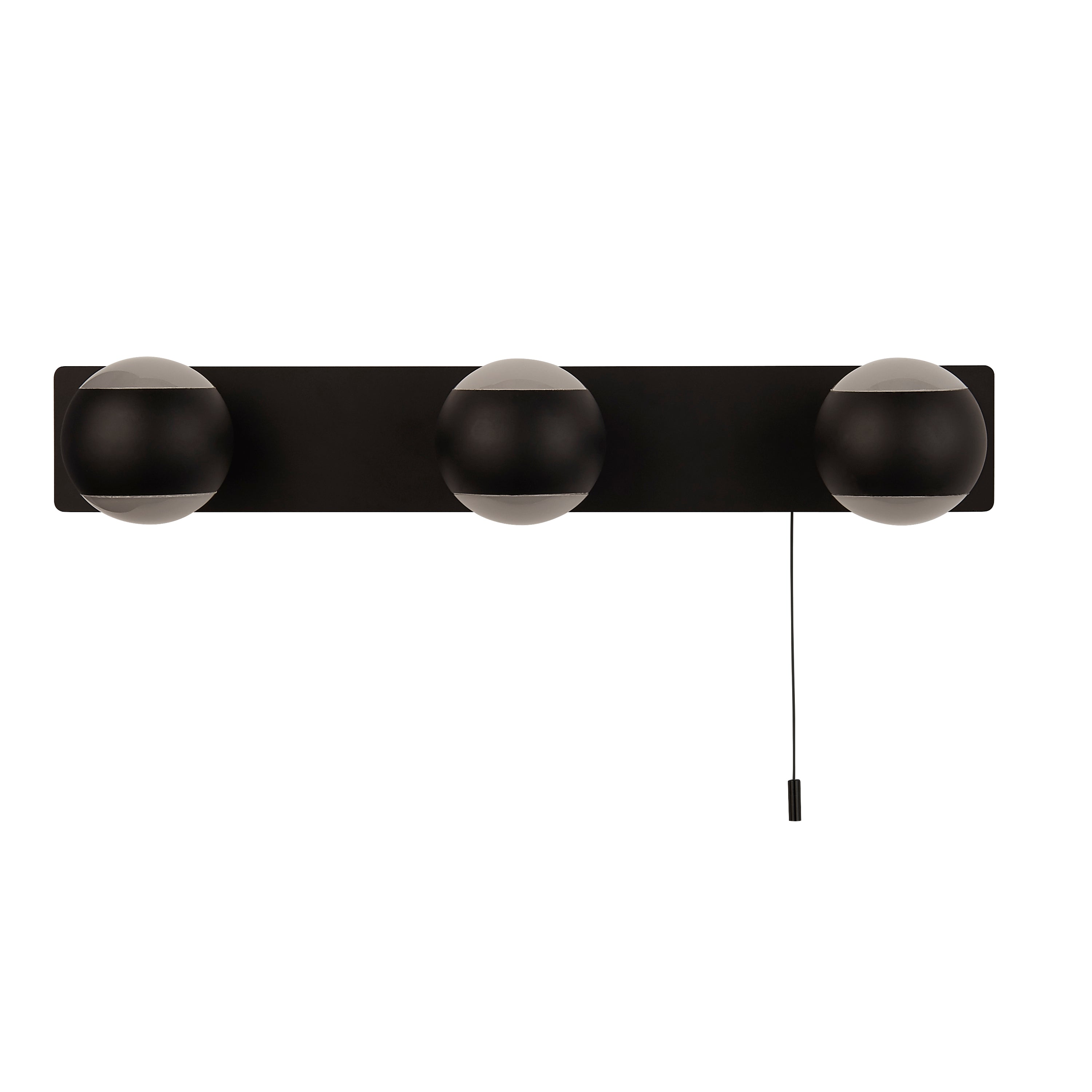 Searchlight Falstaff 3 Light Wall Light - Black & Opal Glass