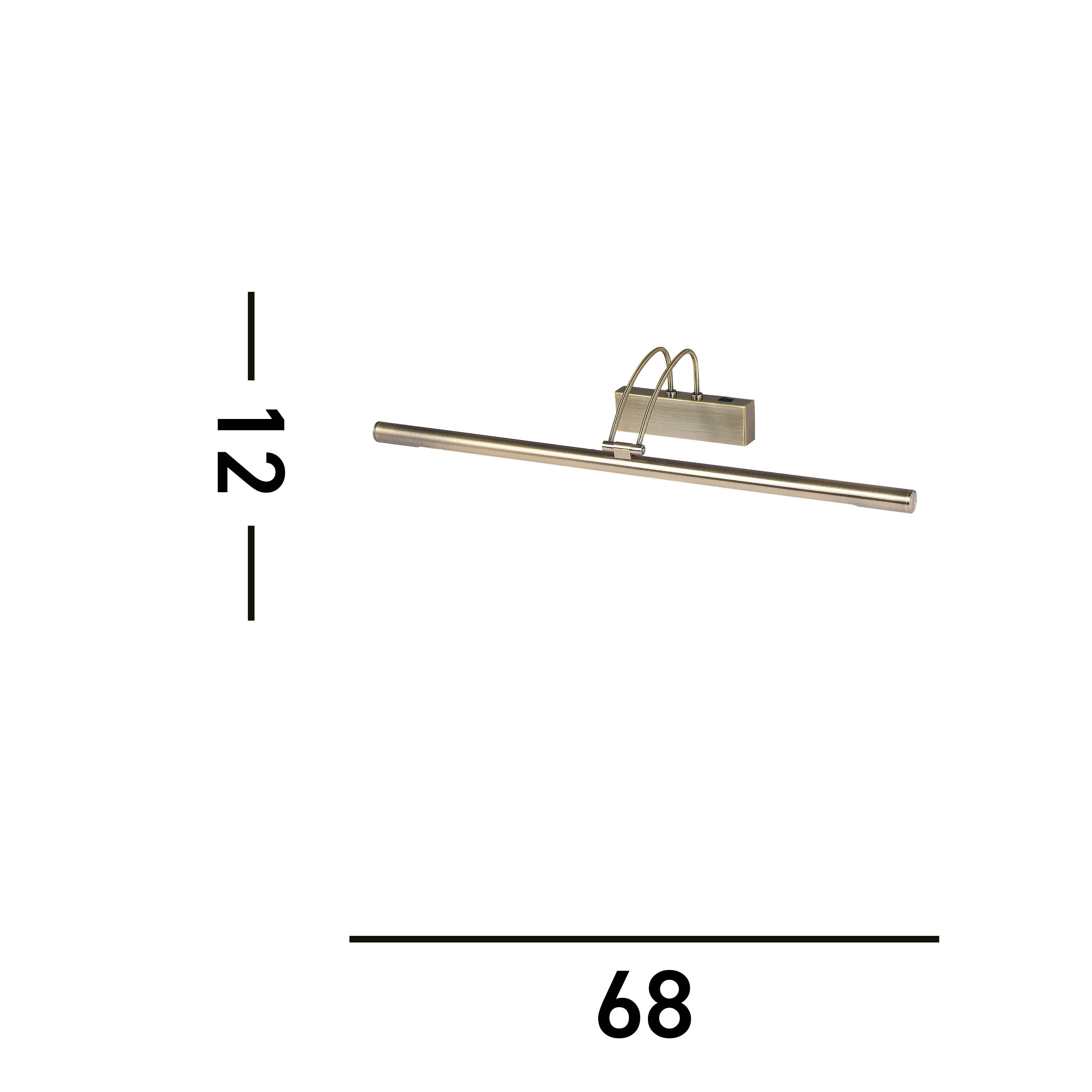 Searchlight LED Picture Light - Antique Brass