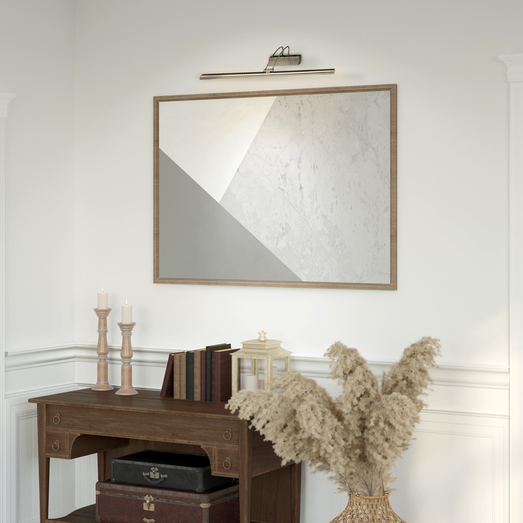 Searchlight LED Picture Light - Antique Brass