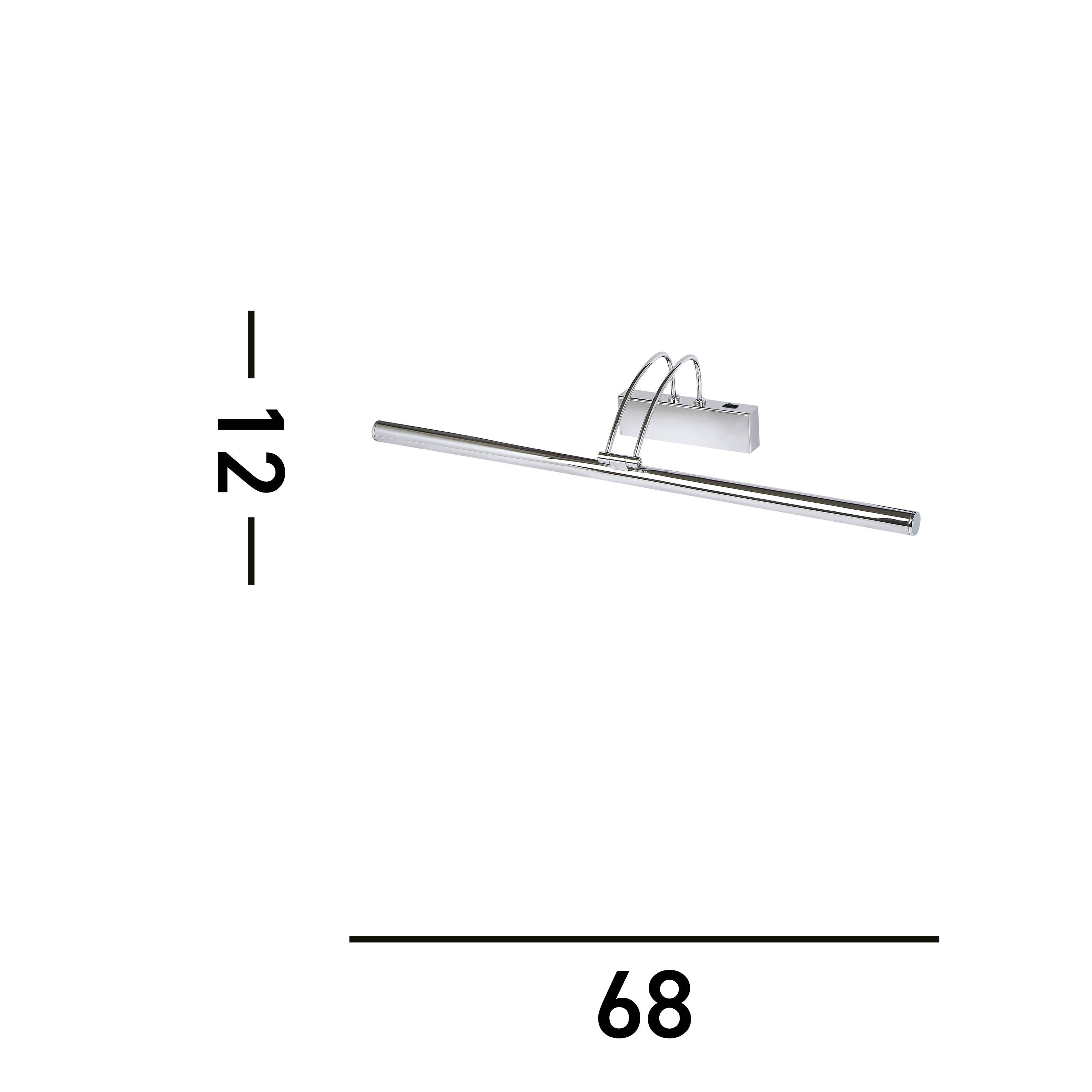 Searchlight LED Picture Light - Chrome