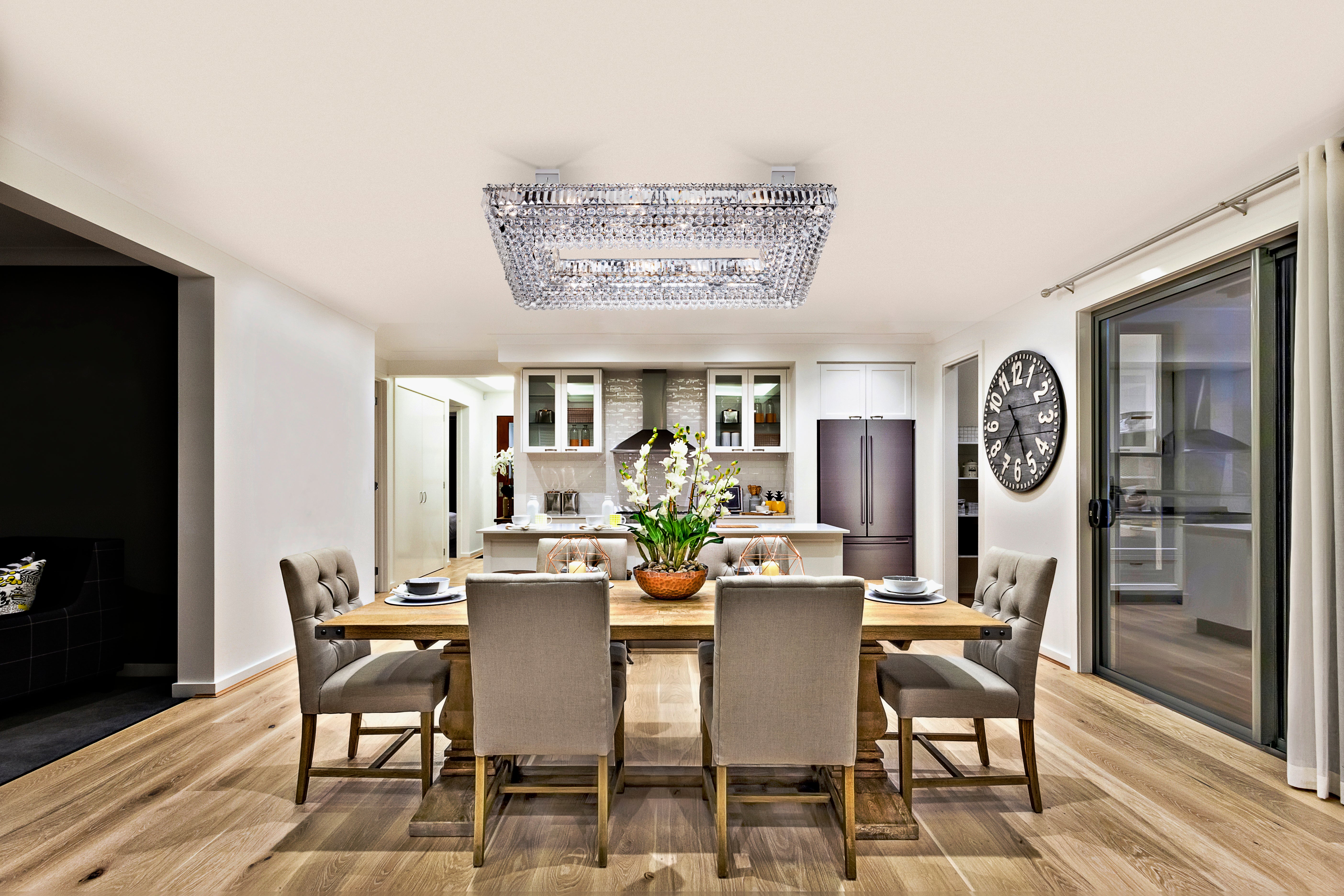 Searchlight Vivian 26 Light Pendant - Chrome, Crystal Trim & Ball Drops