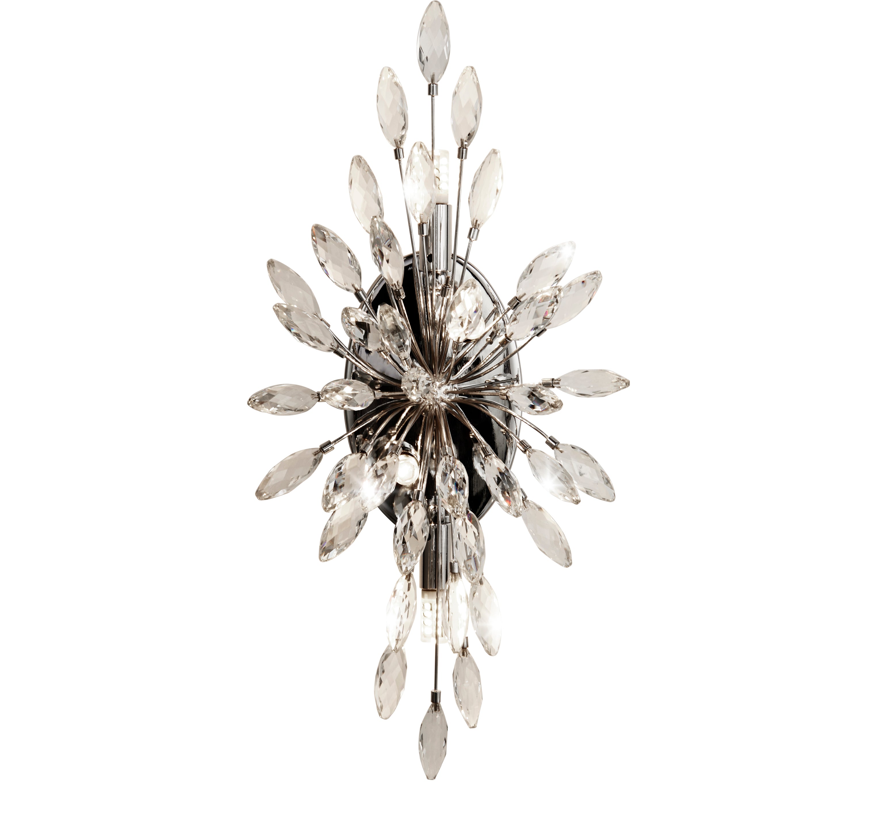 Searchlight Paradise 4 Light Wall Light - Chrome & Crystal
