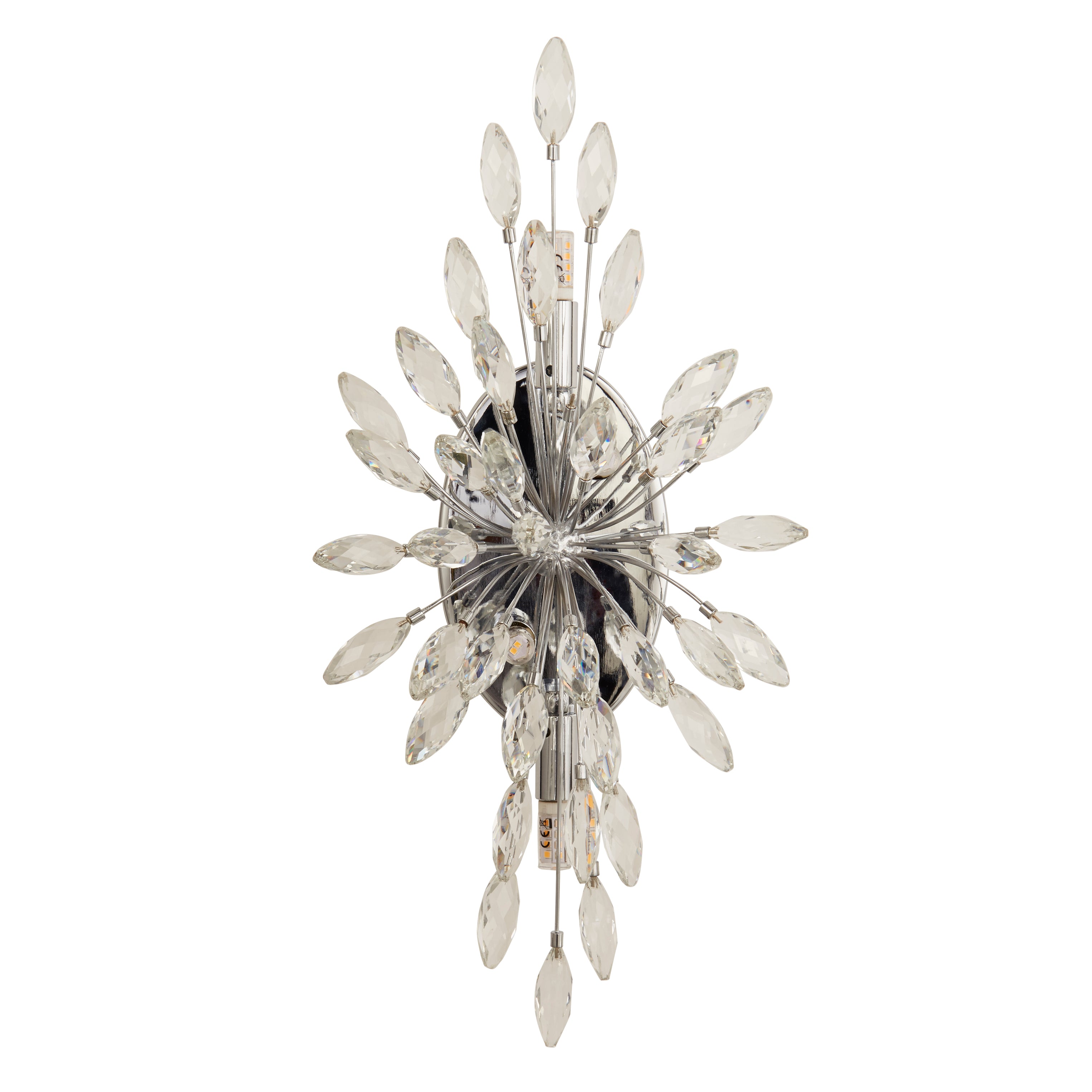 Searchlight Paradise 4 Light Wall Light - Chrome & Crystal