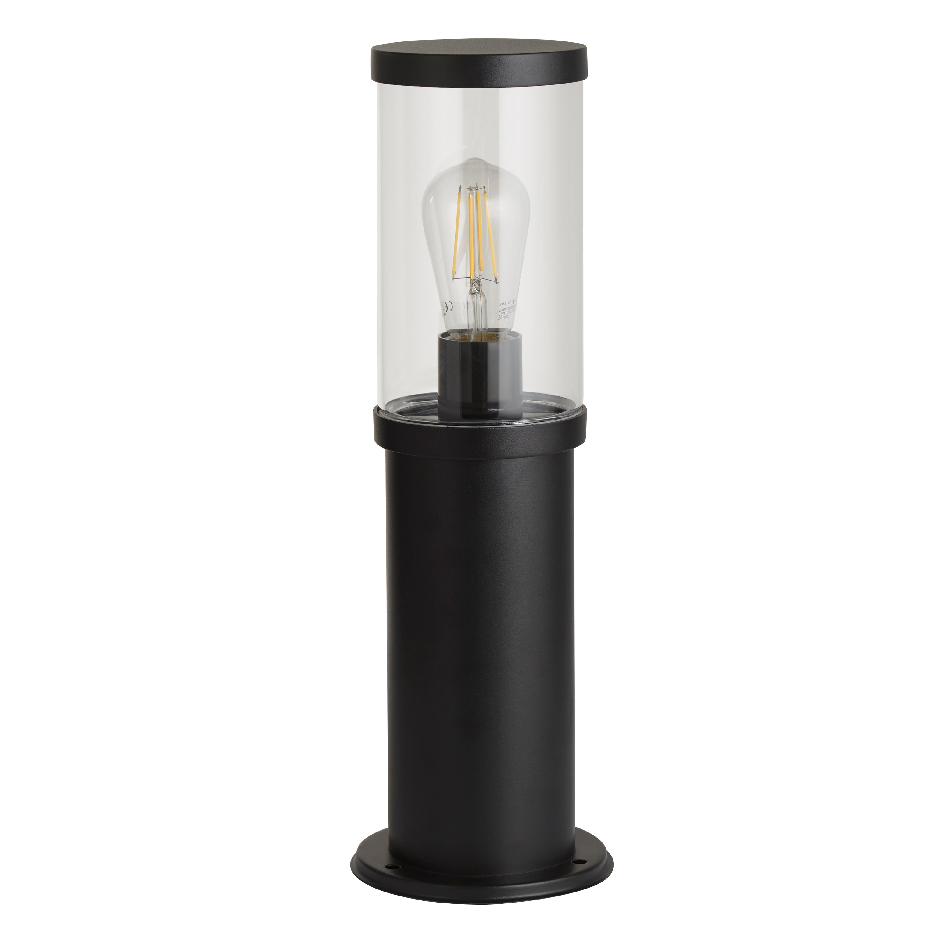 Searchlight Bagnall 450mm Outdoor Post - Black & Polycarbonate