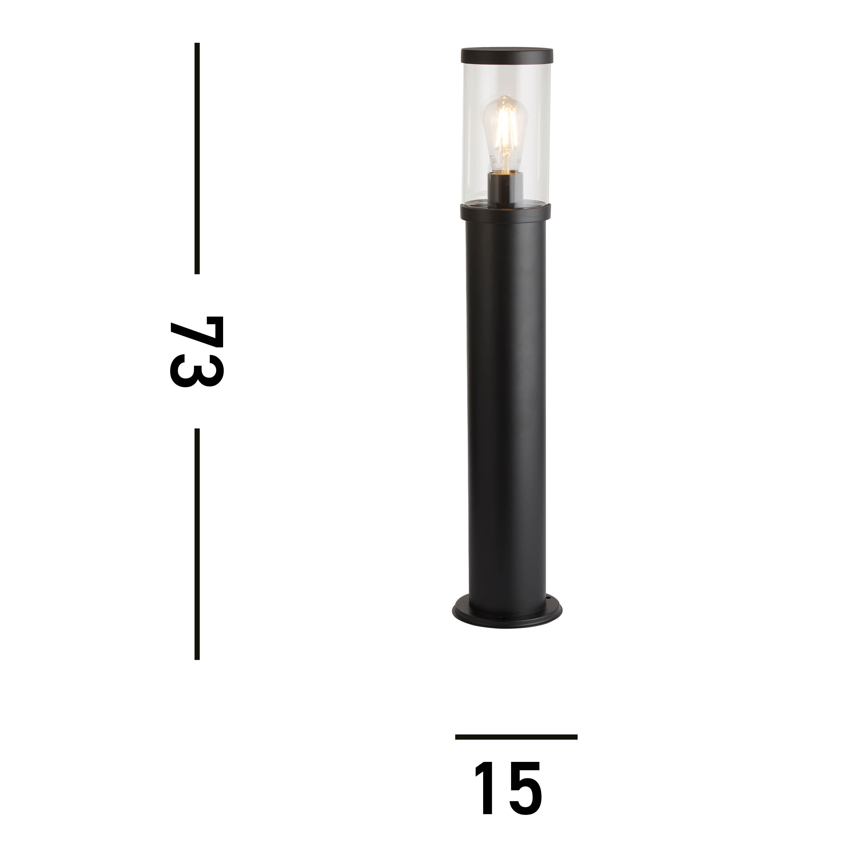 Searchlight Bagnall 730mm Outdoor Post - Black & Polycarbonate