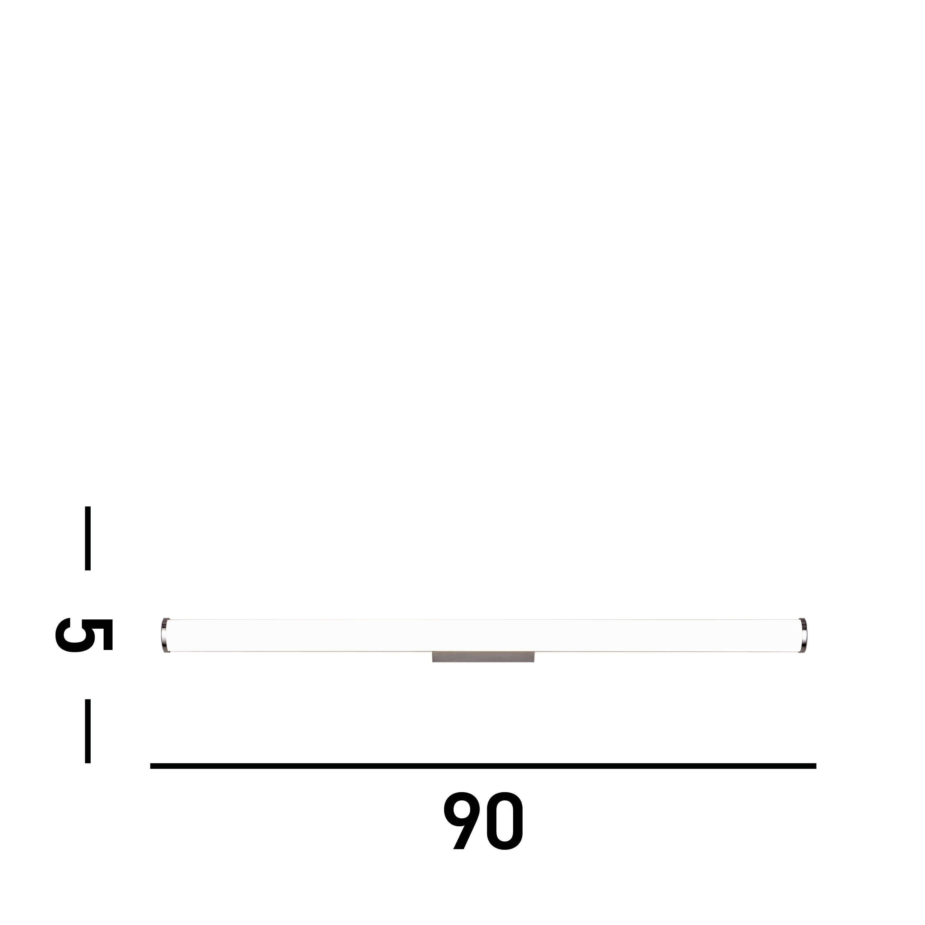 Searchlight Vine Bathroom Wall/Ceiling Light - Chrome & Opal Polycarbonate