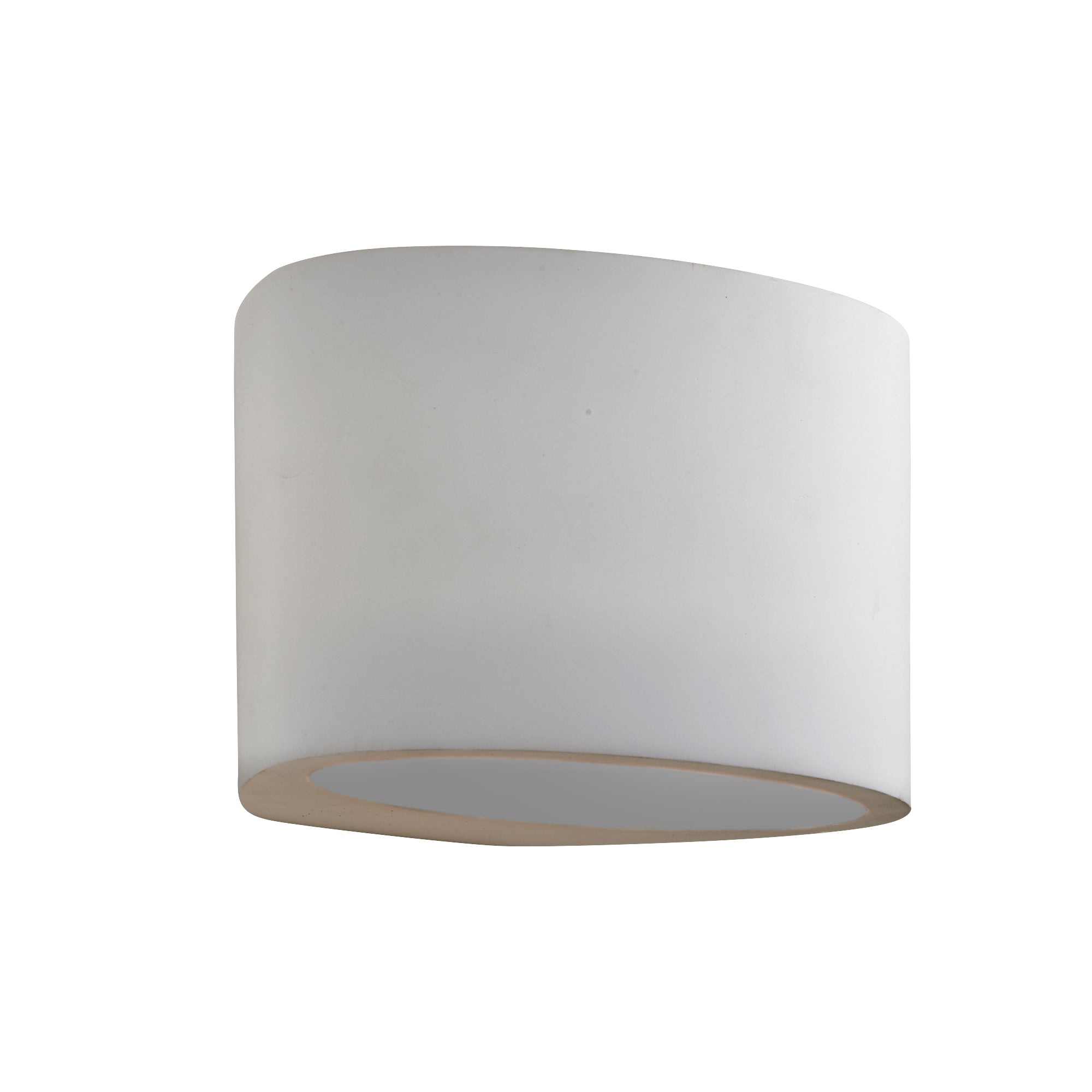 Searchlight Glaisher Oval White Plaster Wall Light