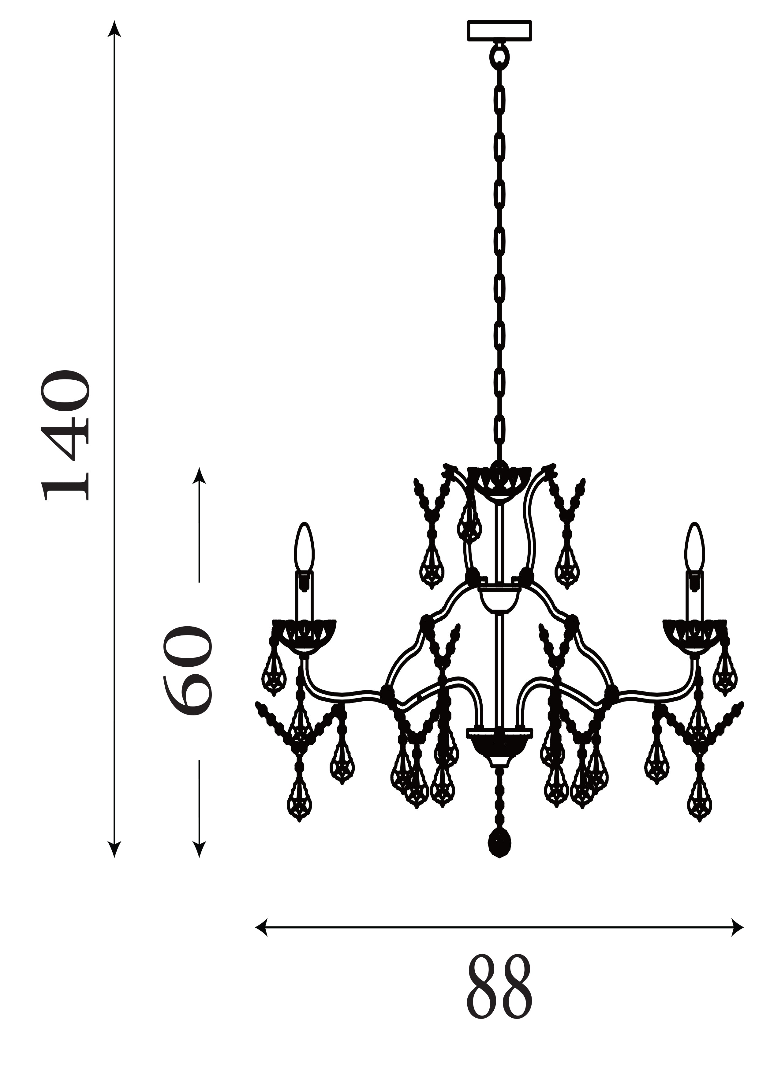 Searchlight Paley 12 Light Chandelier, Clear Crystal Drops & Trim, Satin Silver