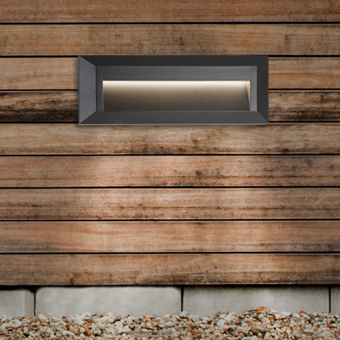 Searchlight Amberly LED Outdoor Slot Wall Light - Dark Grey Aluminium