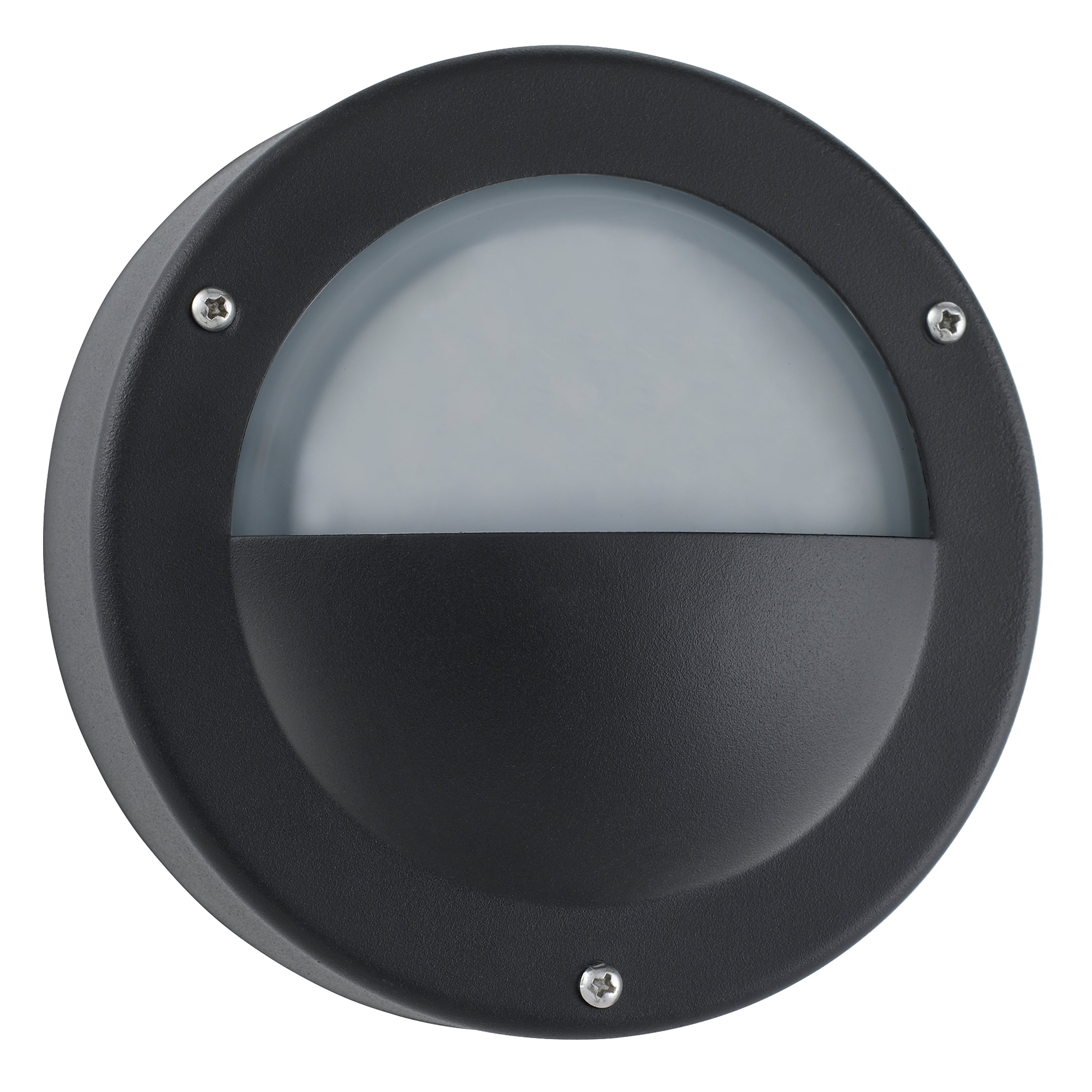 Searchlight Bamber LED Outdoor Flush - Black & Polycarbonate - IP44