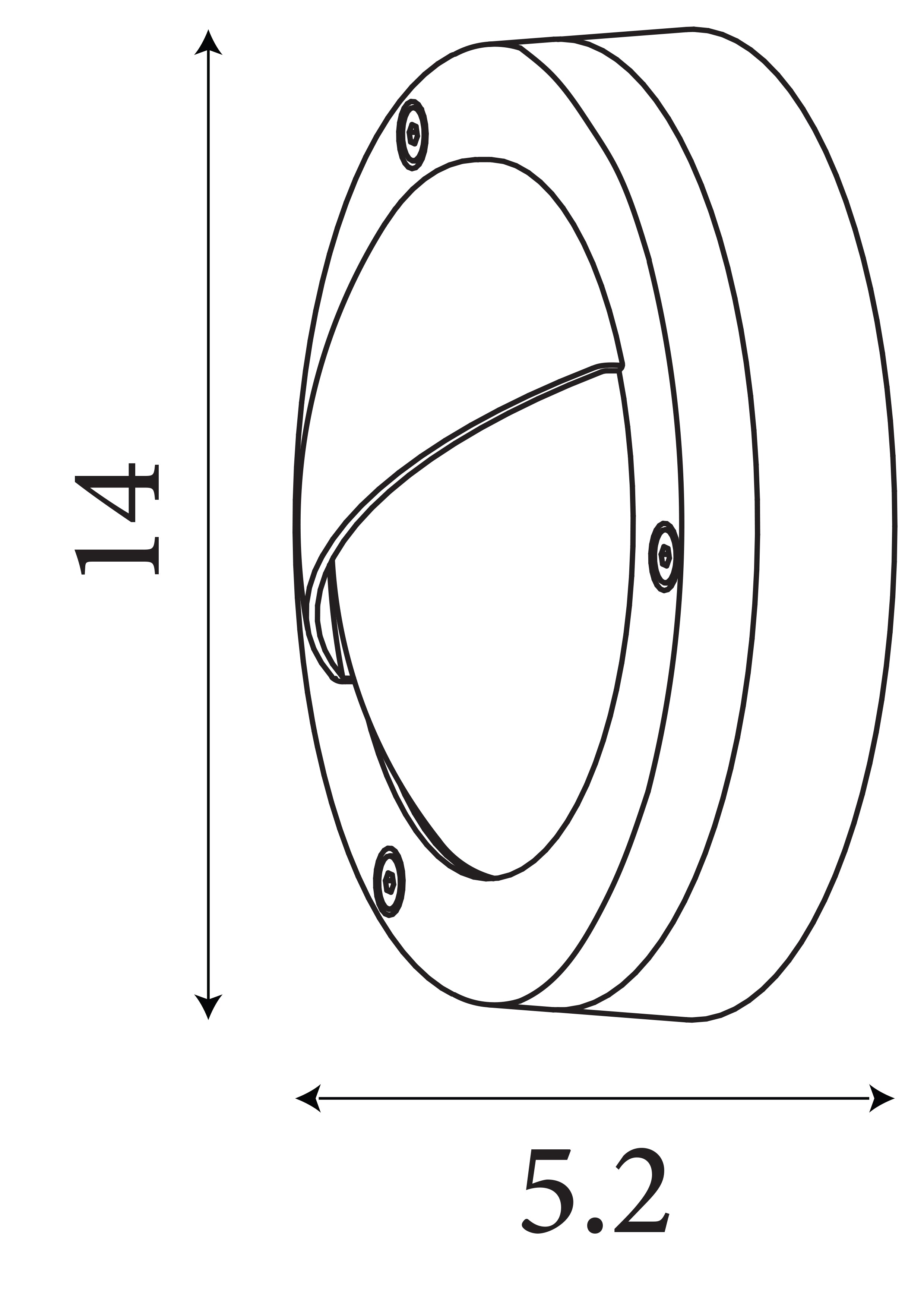 Searchlight Bamber LED Outdoor Flush - Black & Polycarbonate - IP44