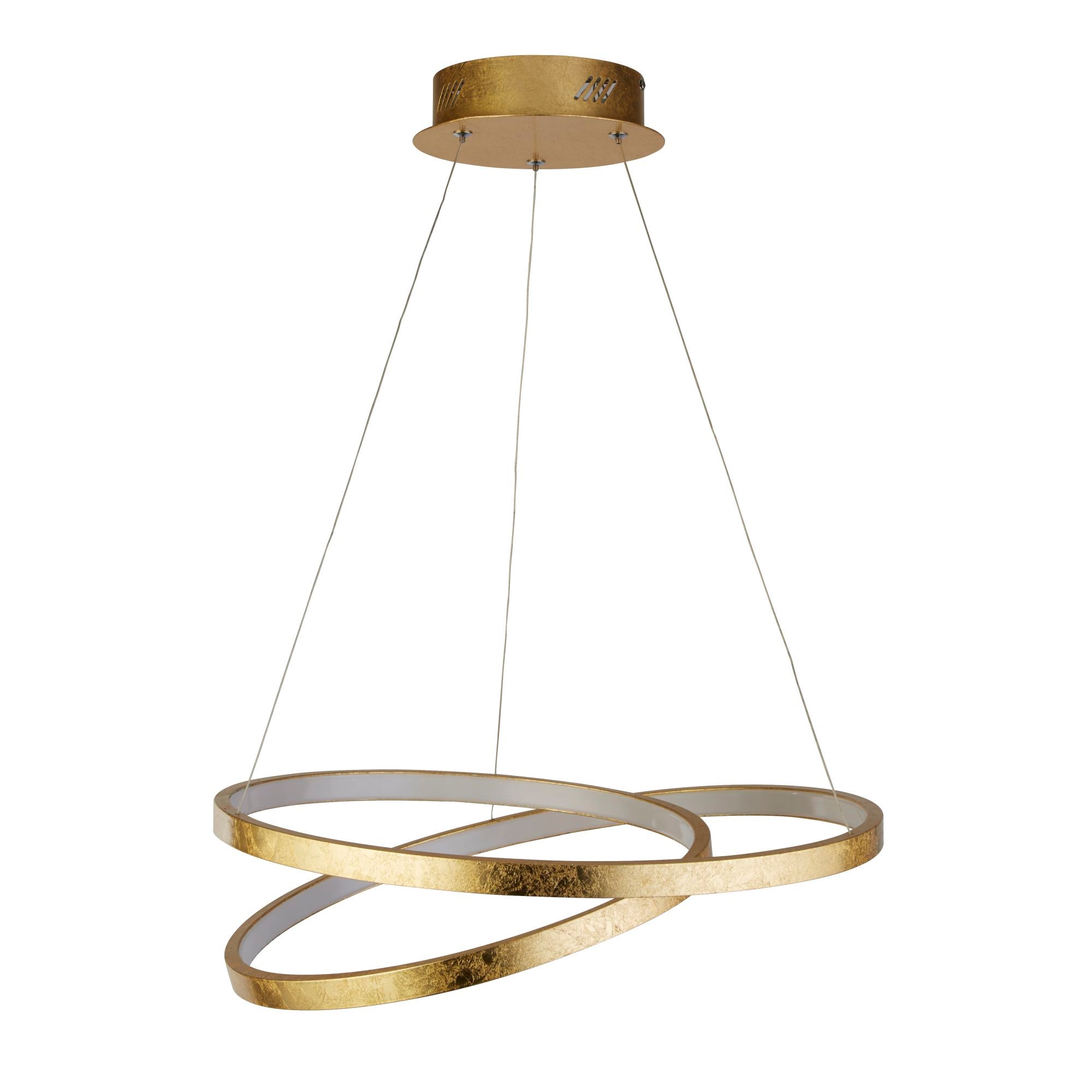 Searchlight Fell LED Ceiling Pendant - Gold Leaf & Opal