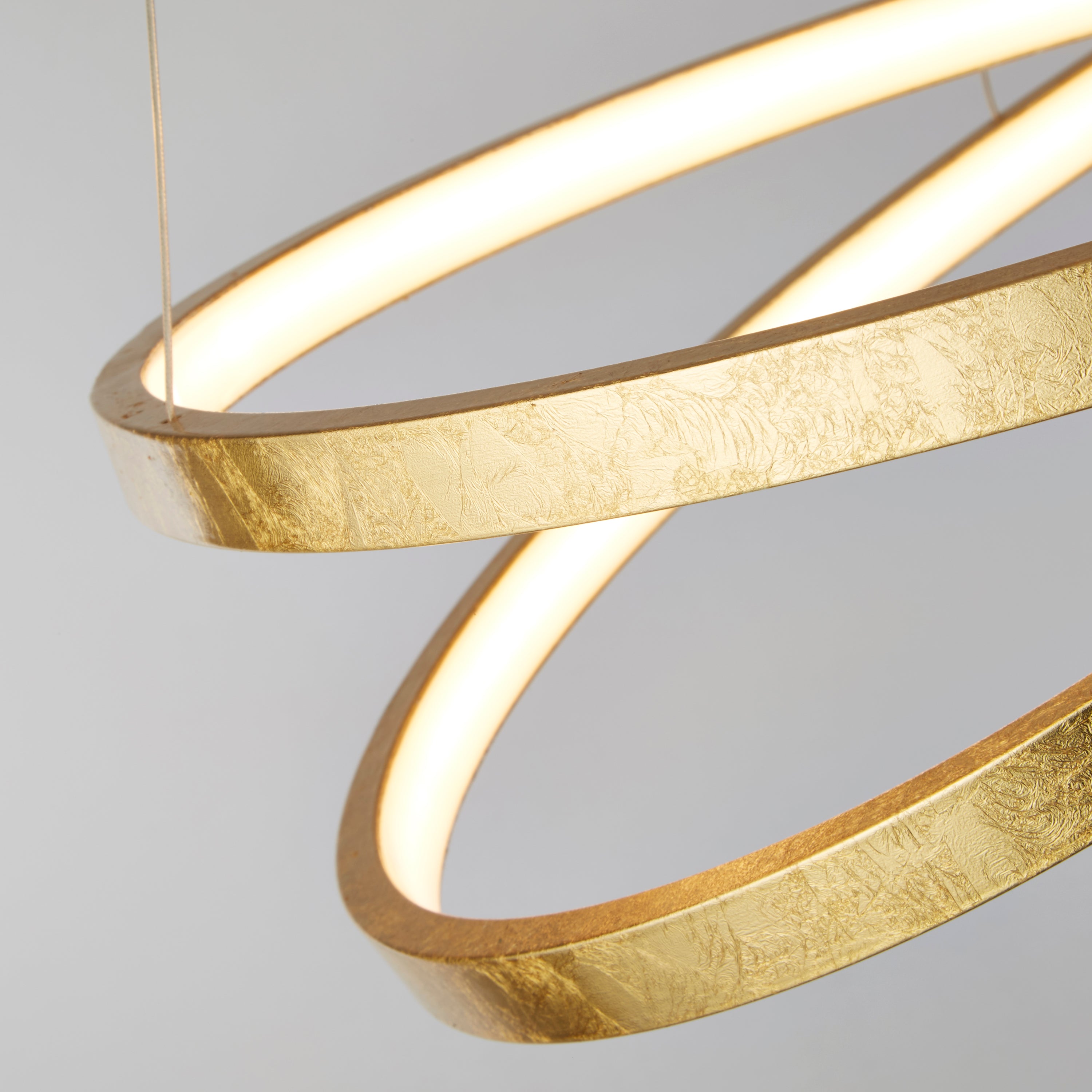 Searchlight Fell LED Ceiling Pendant - Gold Leaf & Opal