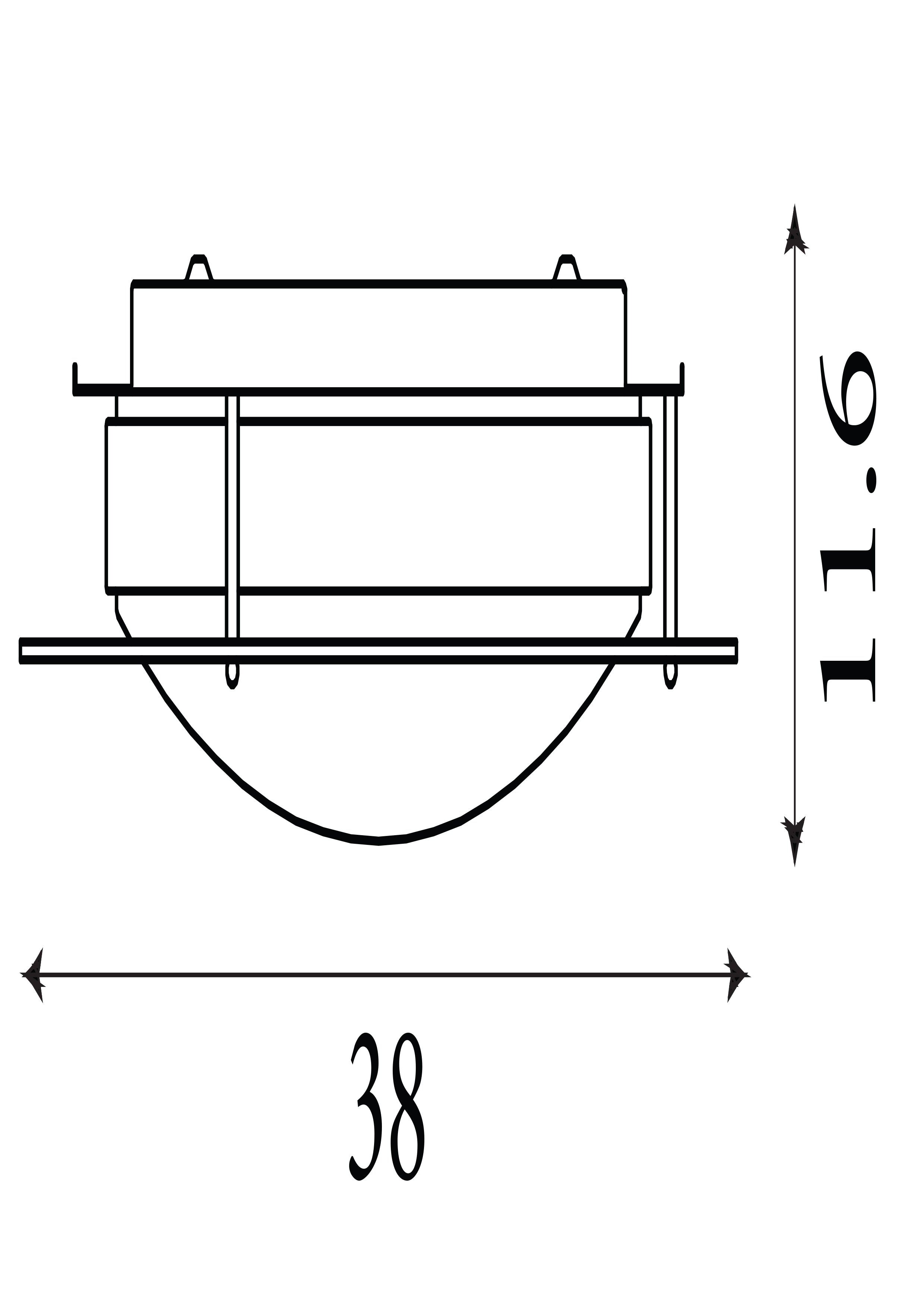 Searchlight Langham LED Bathroom Flush - Chrome, Mirror & Opal Glass - IP44