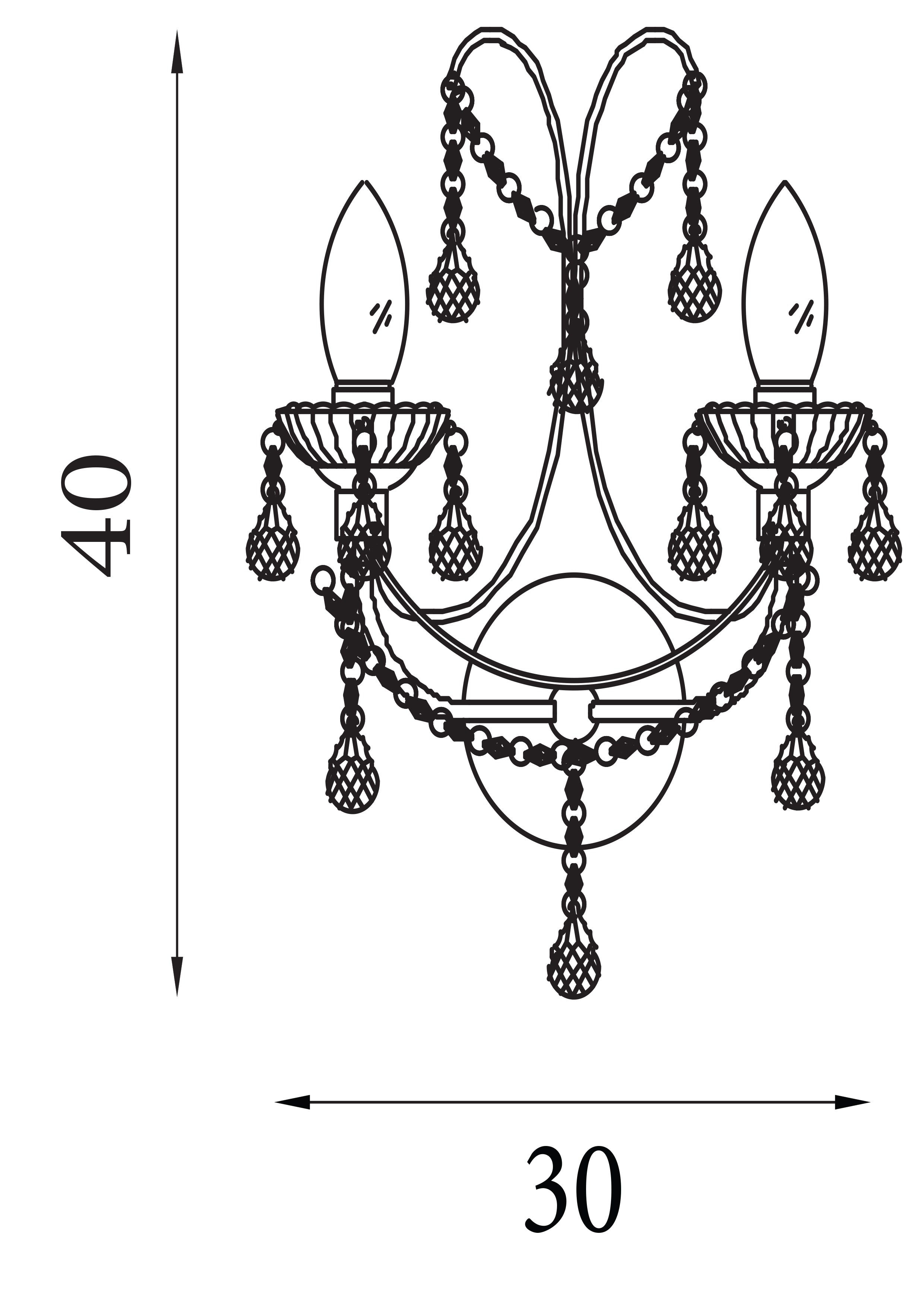 Searchlight Avondale 2 Light Bathroom Wall Light - Chrome