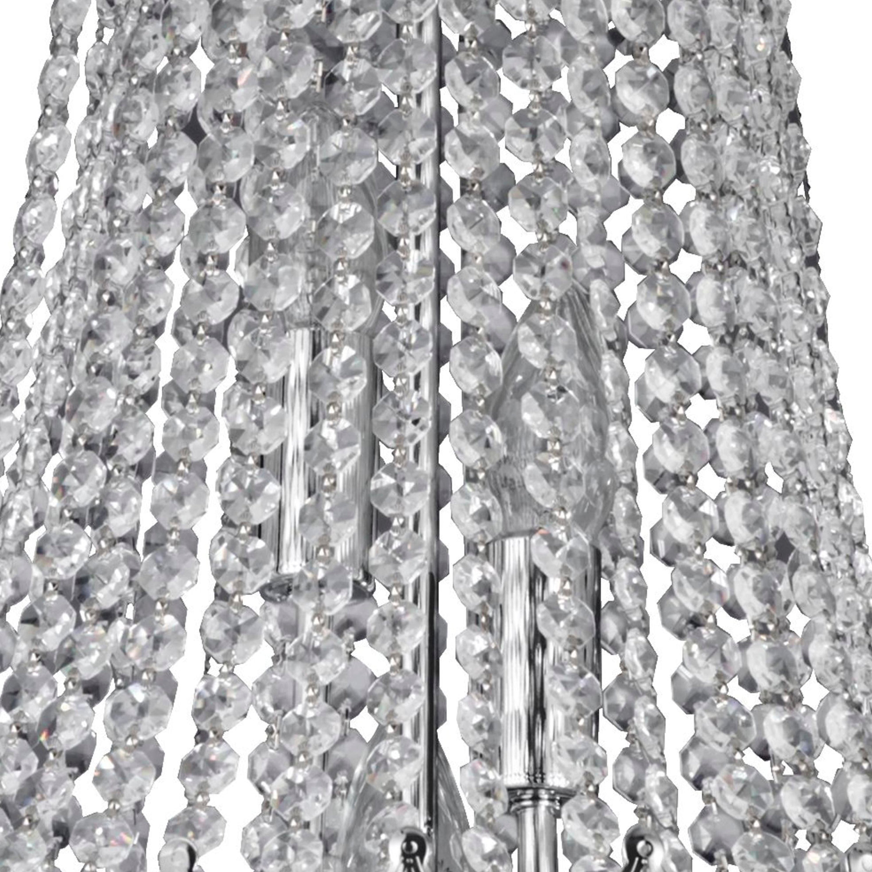 Searchlight Villas 9 Light Chandelier - Chrome Frame & Crystal
