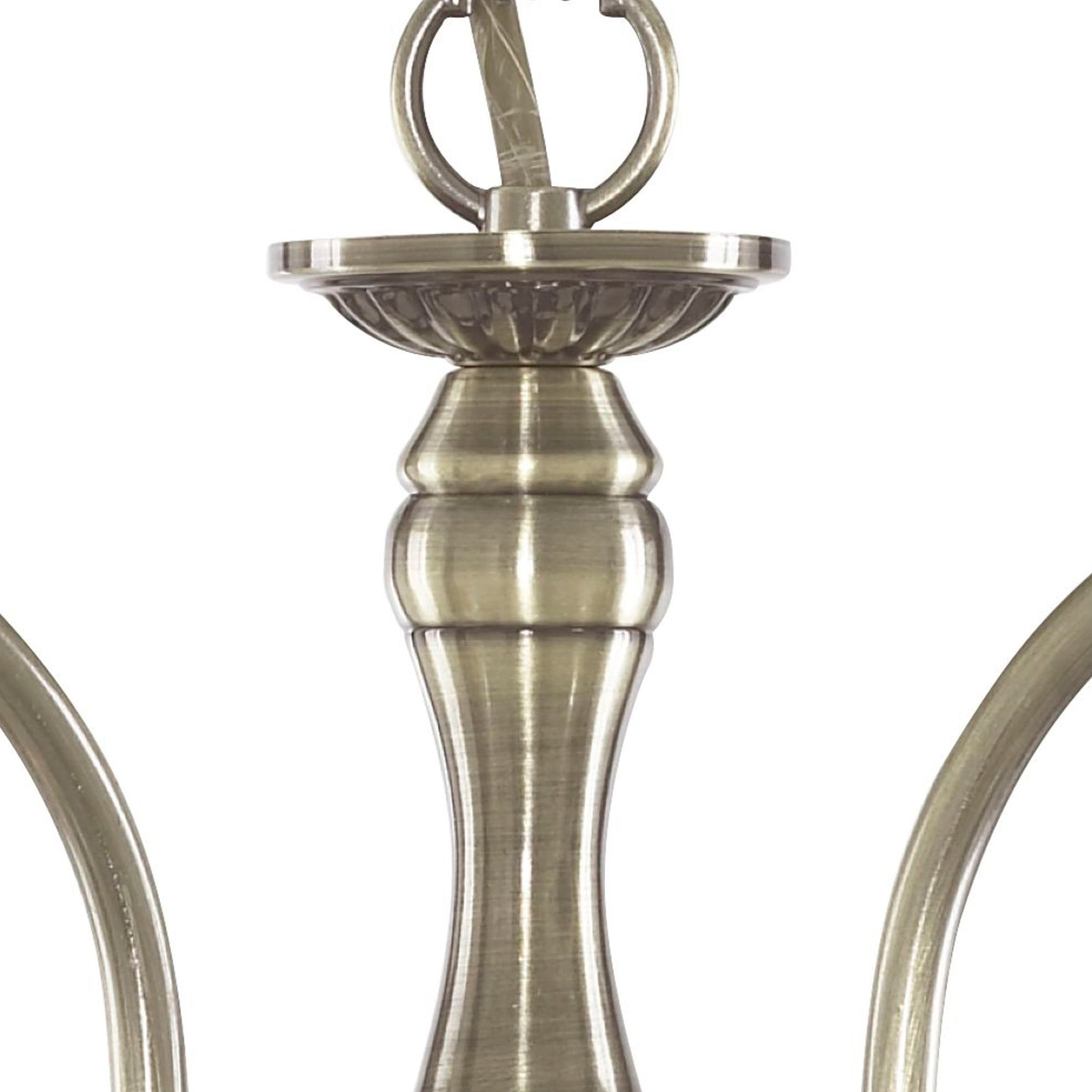 Searchlight Aintree 3 Light Ceiling Pendant - Antique Brass & Glass