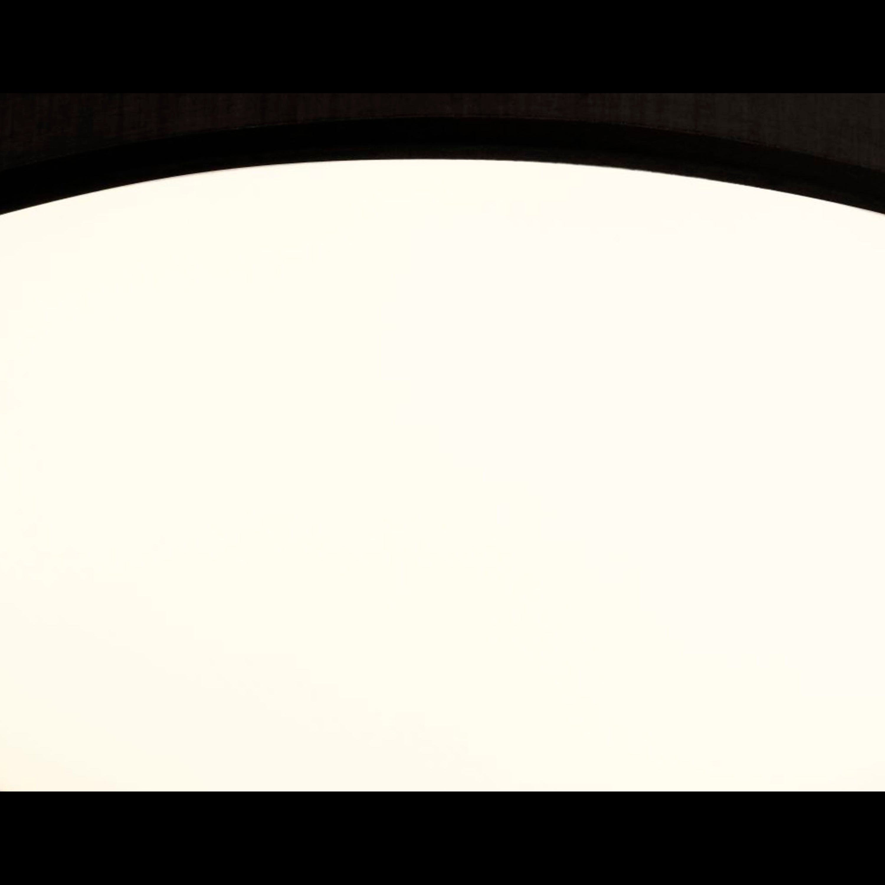 Searchlight Garson LED Flush Ceiling Light Large - Black/Gold Shade & Acrylic Diffuser