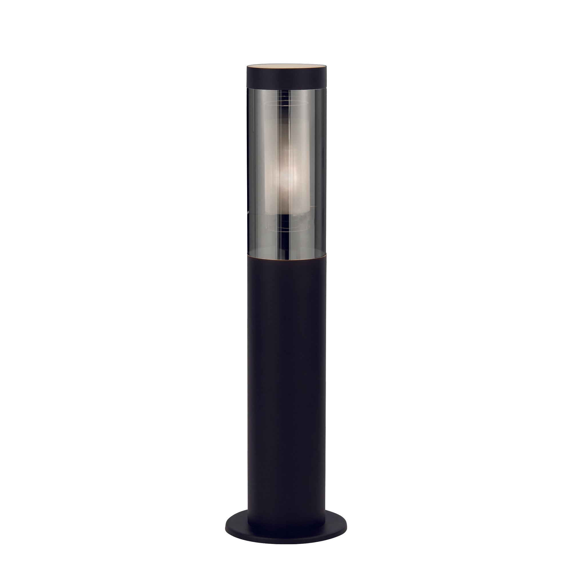 Searchlight Barnet 450mm Outdoor IP44 Post - Black & Smoked Diffuser