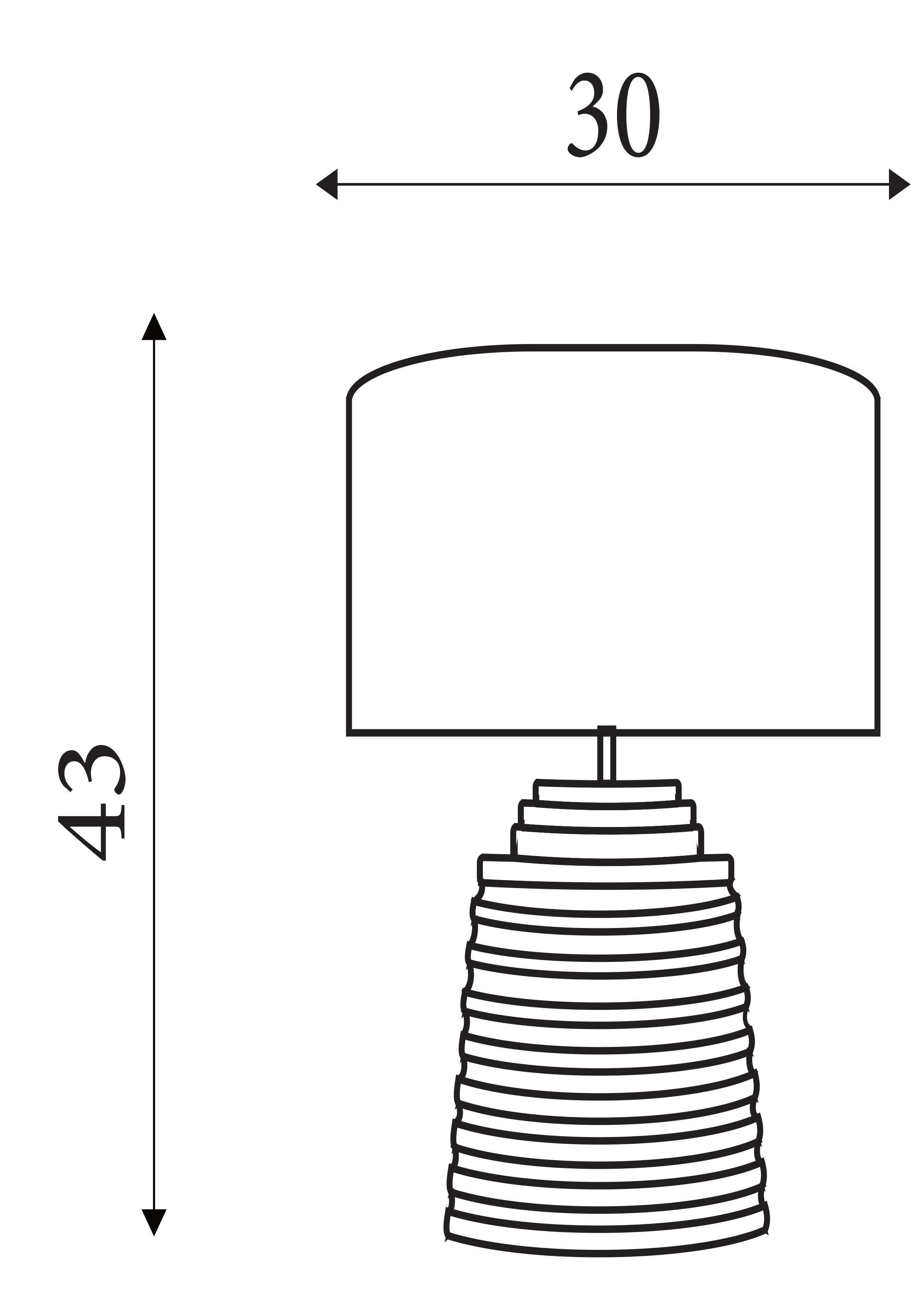 Searchlight Landseer Table Lamp - Grey Cement & Grey Fabric Shade