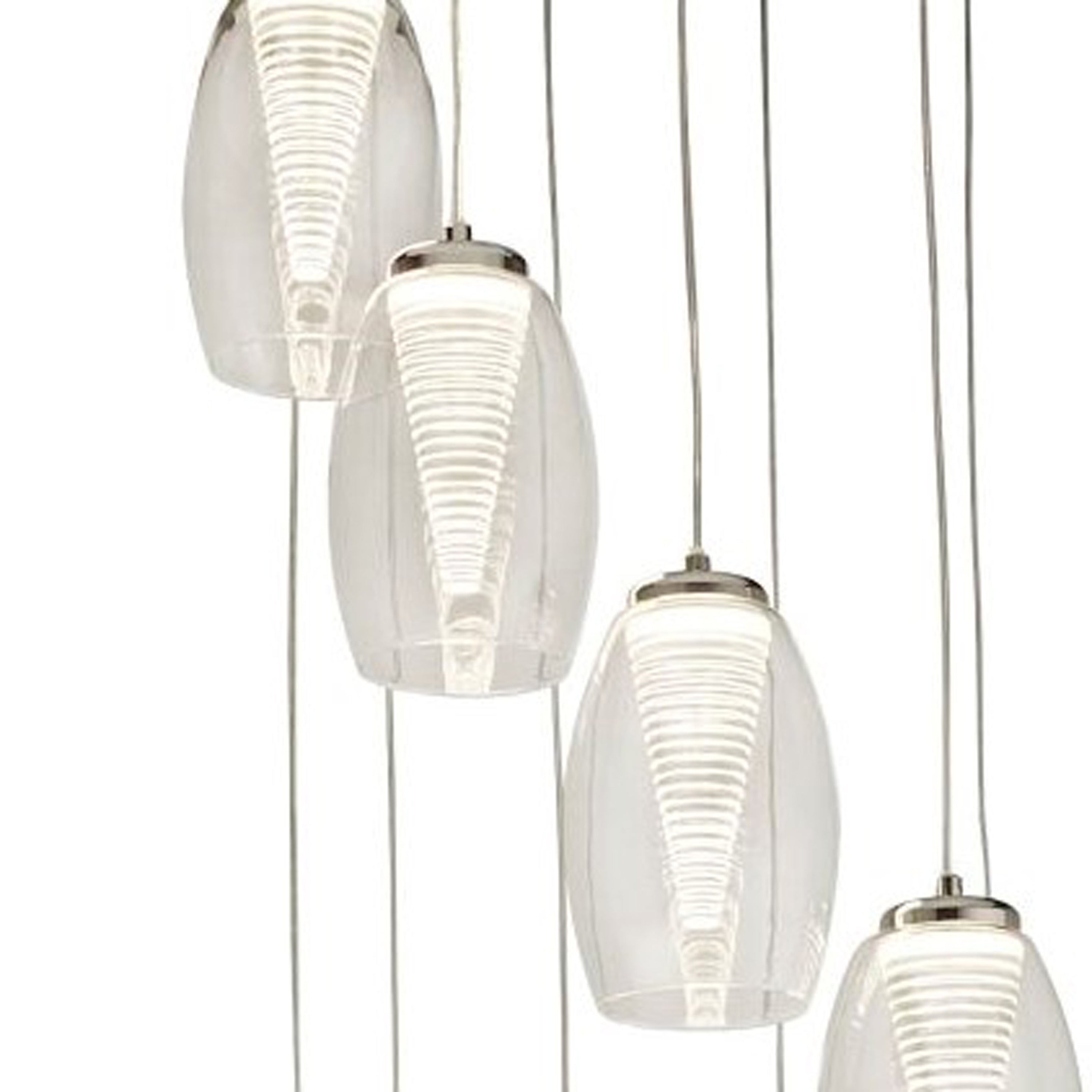 Searchlight Chapman 12 Light Ceiling Pendant - Chrome & Clear Glass