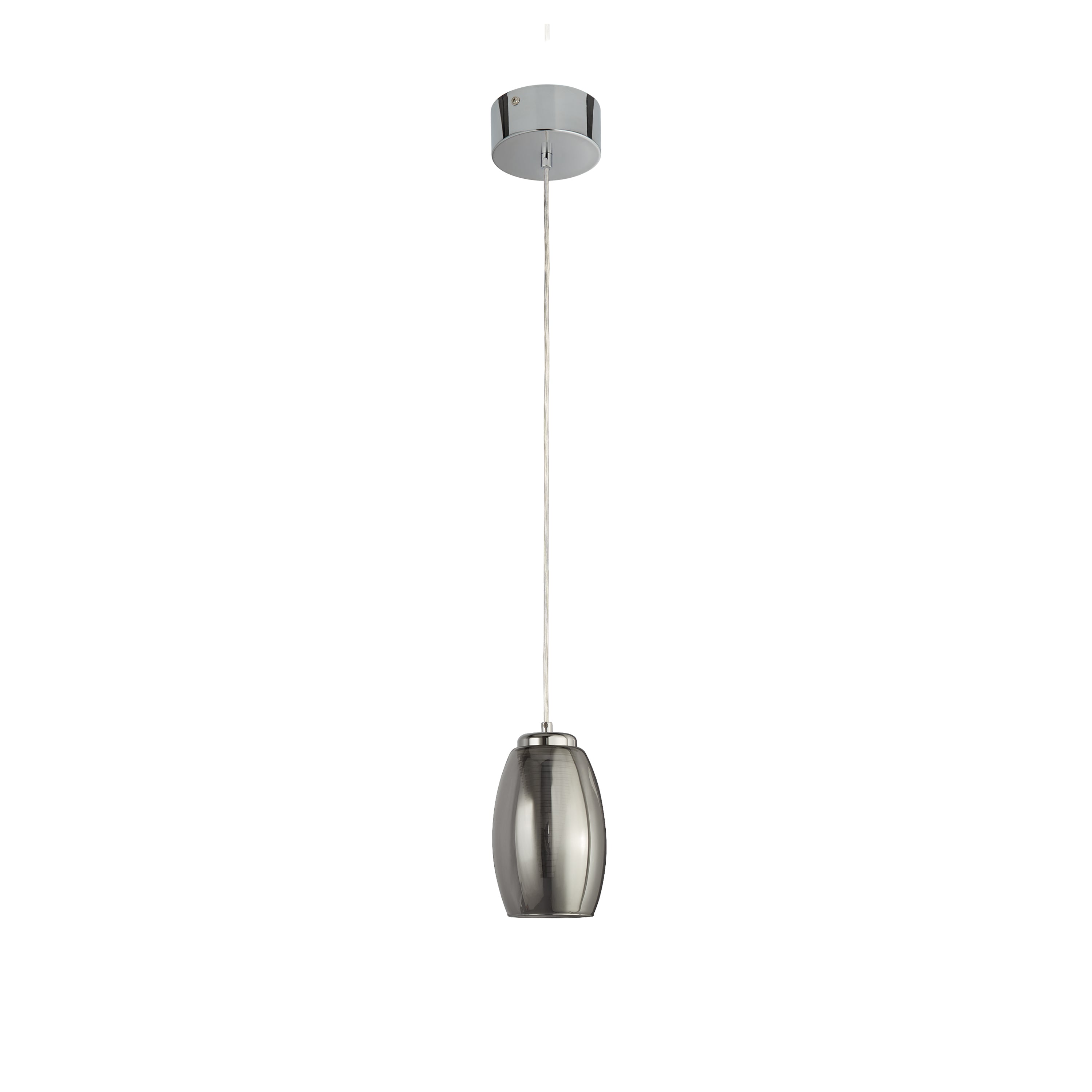 Searchlight Chapman Ceiling Pendant - Chrome & Smoked Glass